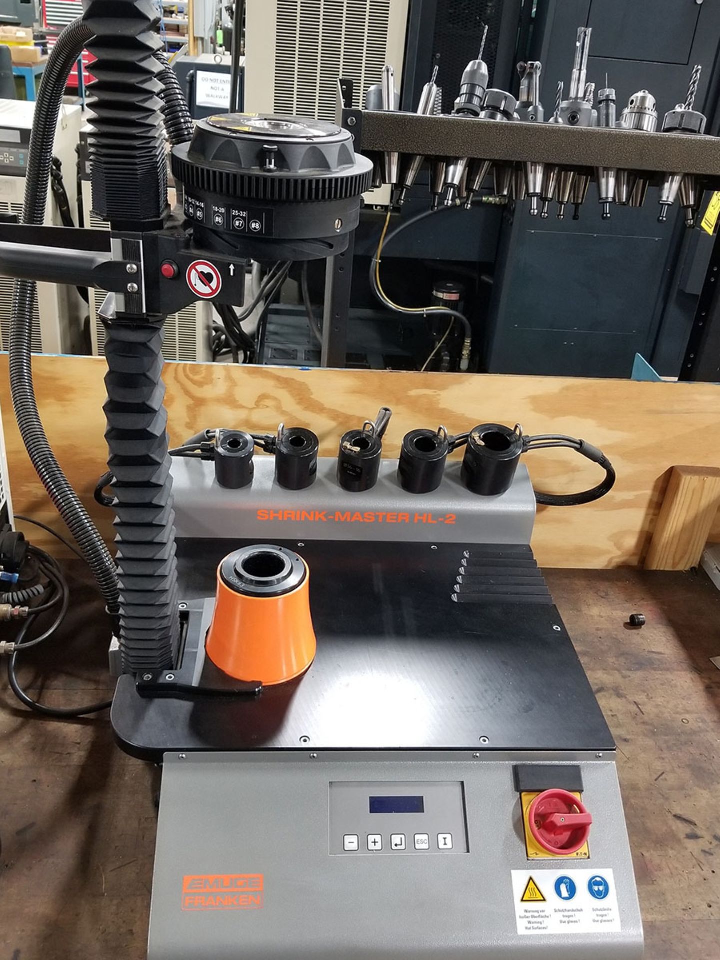 2012 EMUGE FRANKEN INDUCTION HEAT SHRINK TOOL SETTER BY HAIMER WITH SHRINK MASTER HL-2, 3MM-32MM