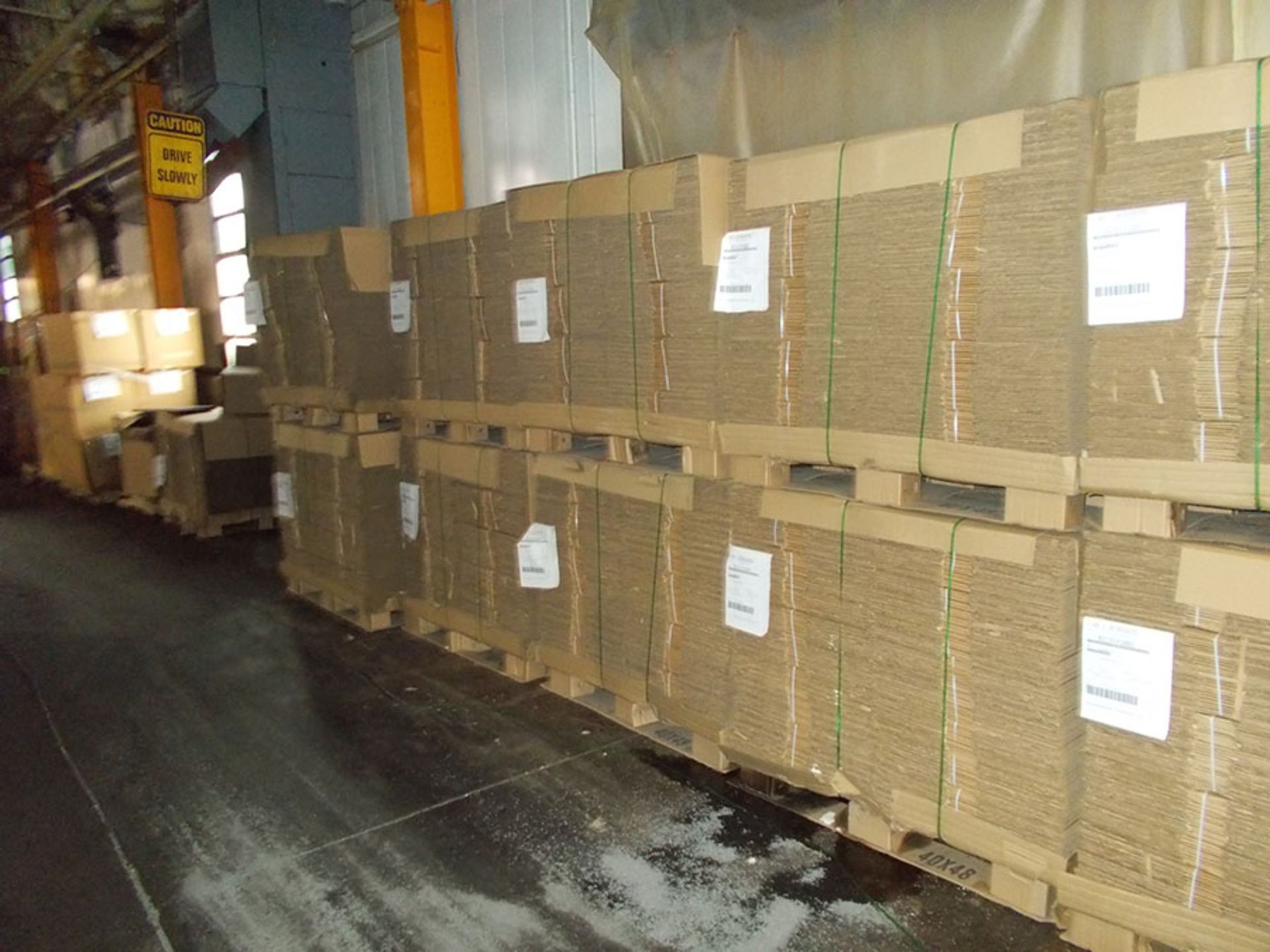 (16) PALLETS 20'' X 20'' X 4'' CARDBOARD BOXES