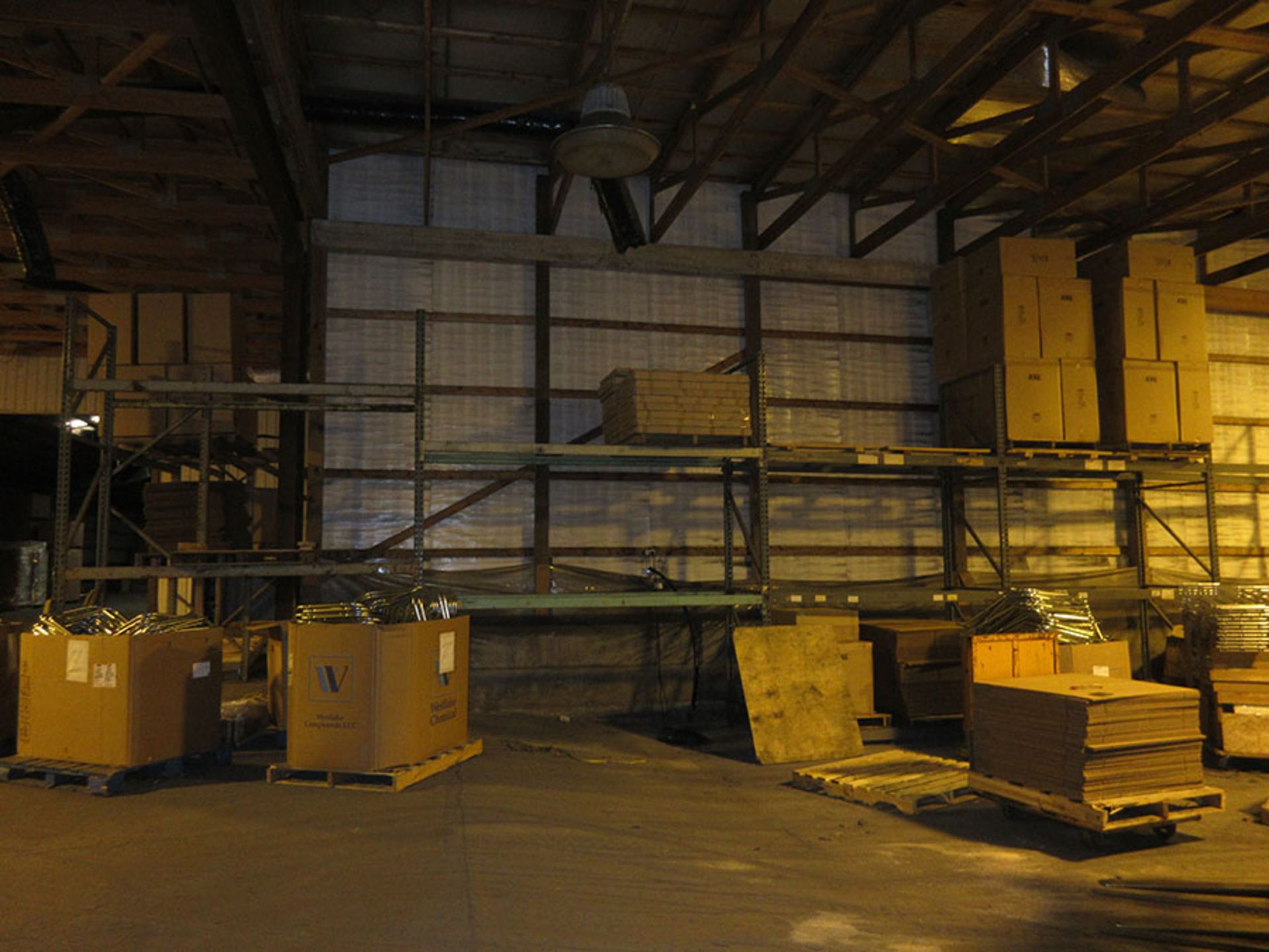 (5) SECTIONS OF TEARDROP TYPE 20 PALLET RACKING; (6) 12' UPRIGHTS, (16) 4'' X 96'' HORIZONTAL BEAMS,