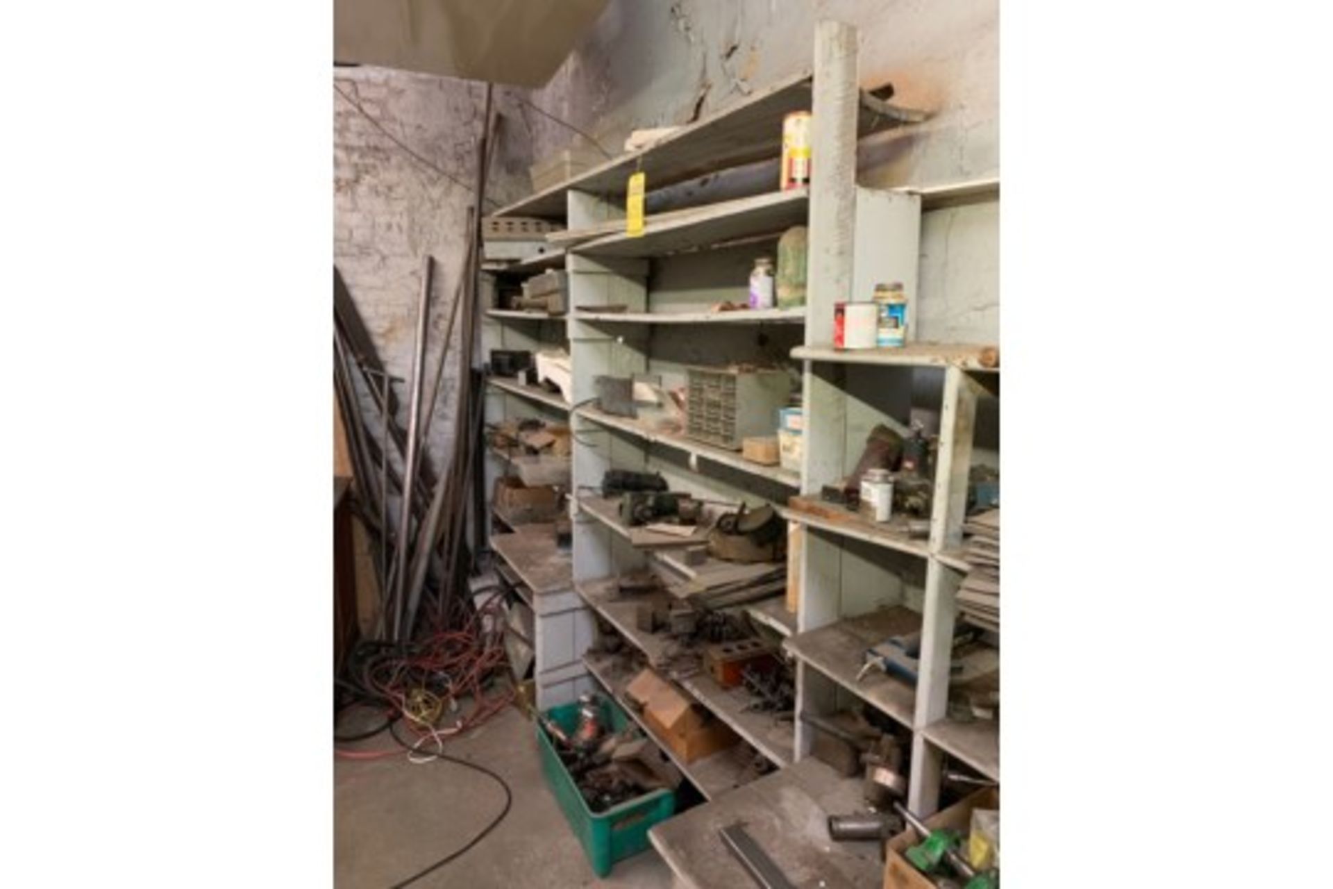 (2) SHELVES OF ASSORTED ITEMS, BENCH OF ASSORTED ITEMS; ELECTRICAL & PLUMBING PARTS - Image 8 of 8