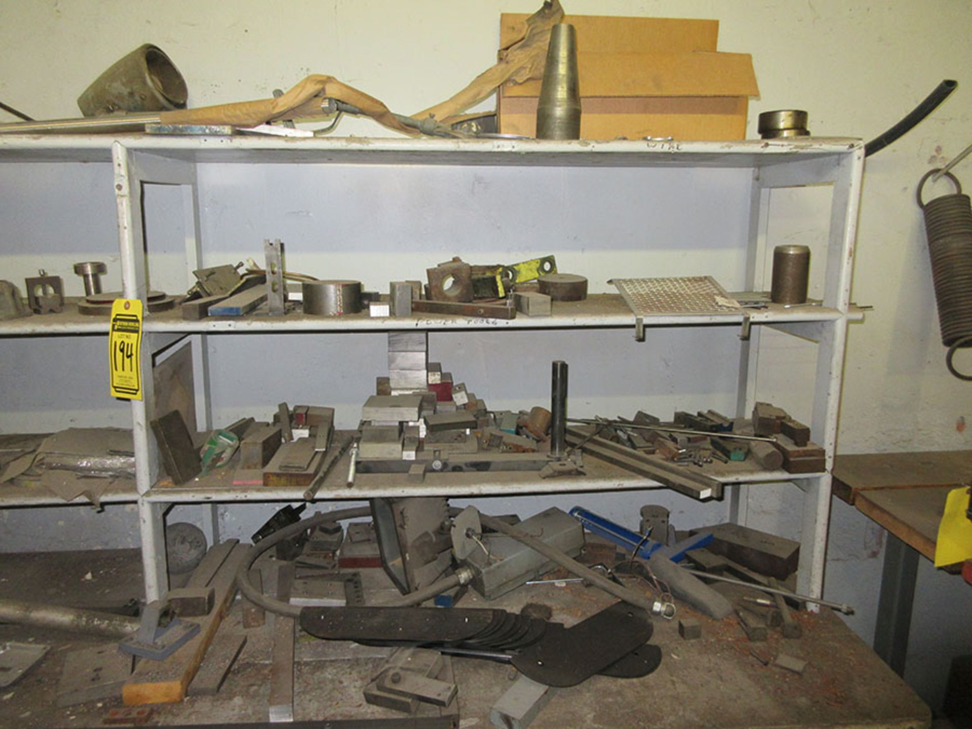 (2) SHELVES OF ASSORTED ITEMS, BENCH OF ASSORTED ITEMS; ELECTRICAL & PLUMBING PARTS - Image 2 of 8