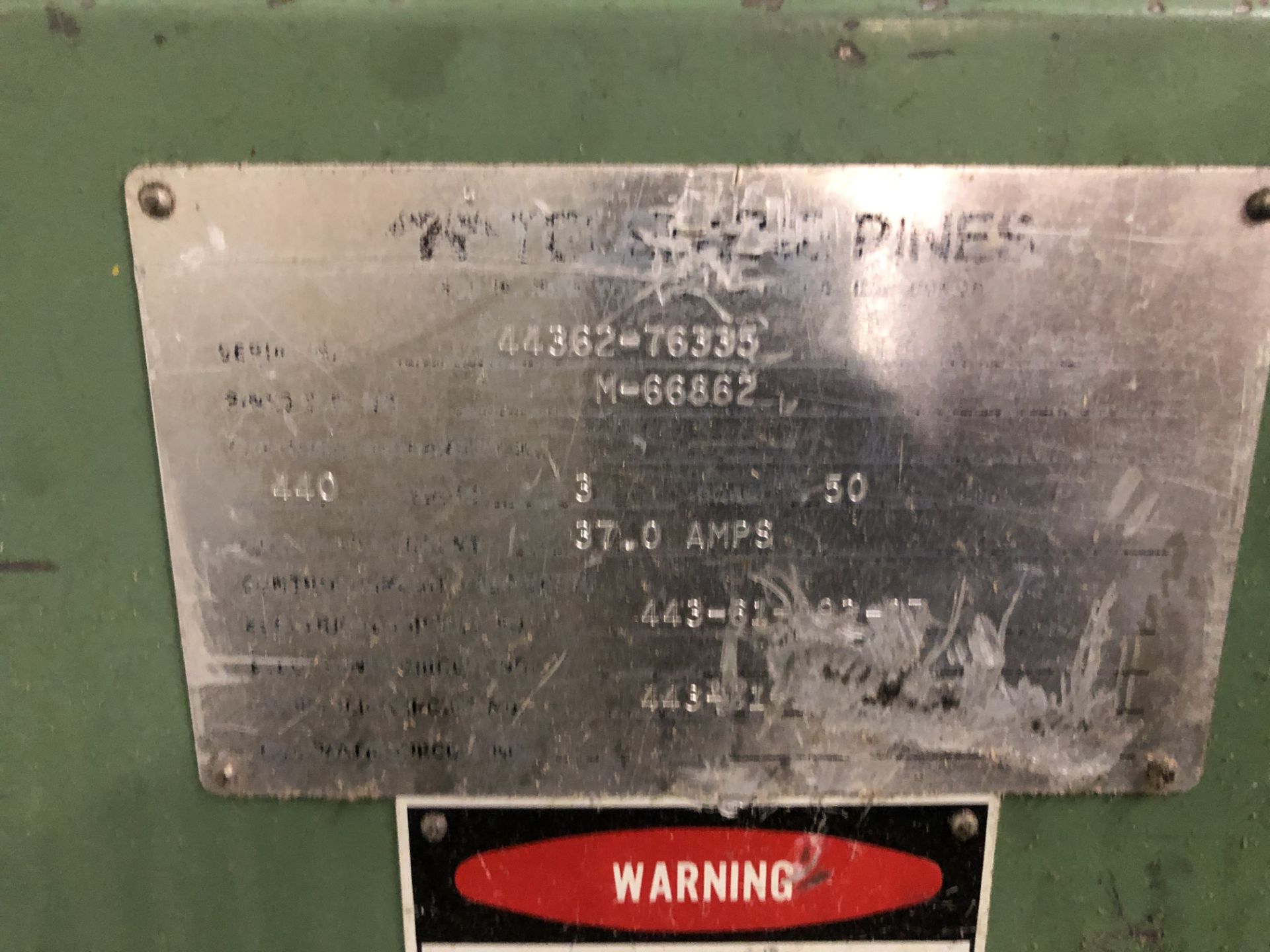 PINES VERTICAL TUBE BENDER; MODEL 66862, S/N 4438276335 - Image 4 of 4