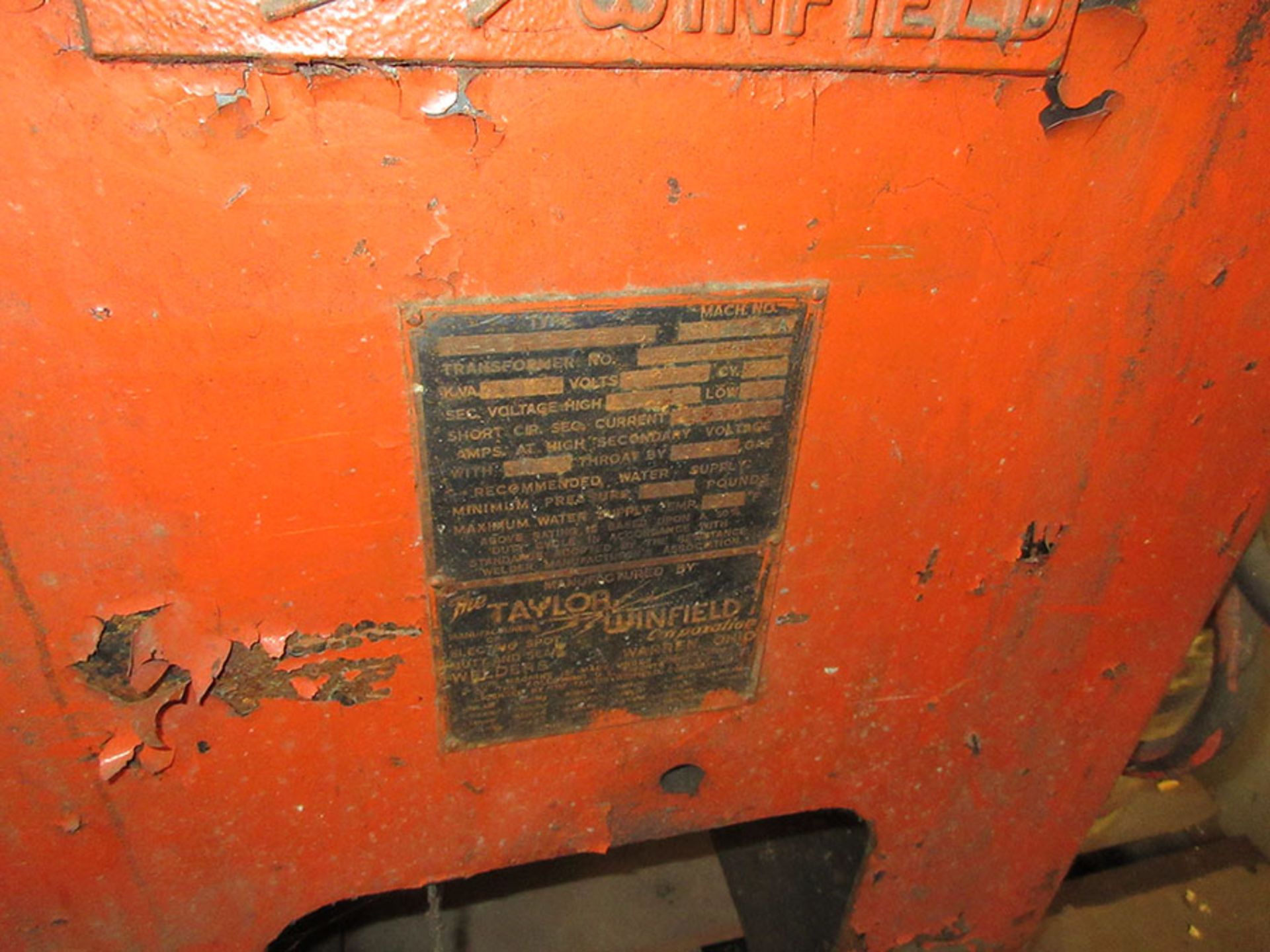 TAYLOR WINFIELD TYPE N18-3 PROD SPOT WELDER - Image 2 of 2