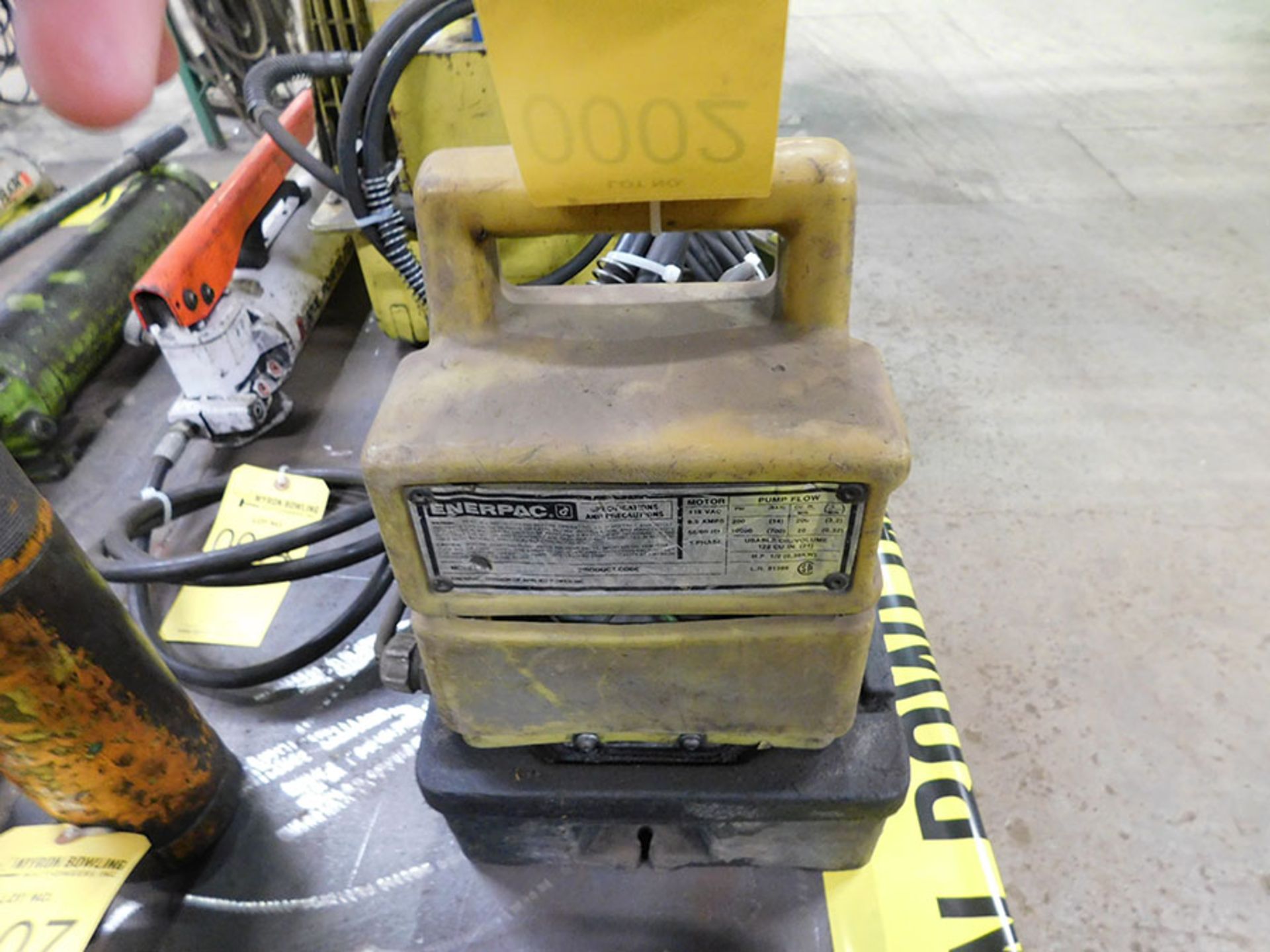 ENERPAC MODEL PUJ1200 HYDRAULIC PUMP UNIT; 1/2 HP, 110V