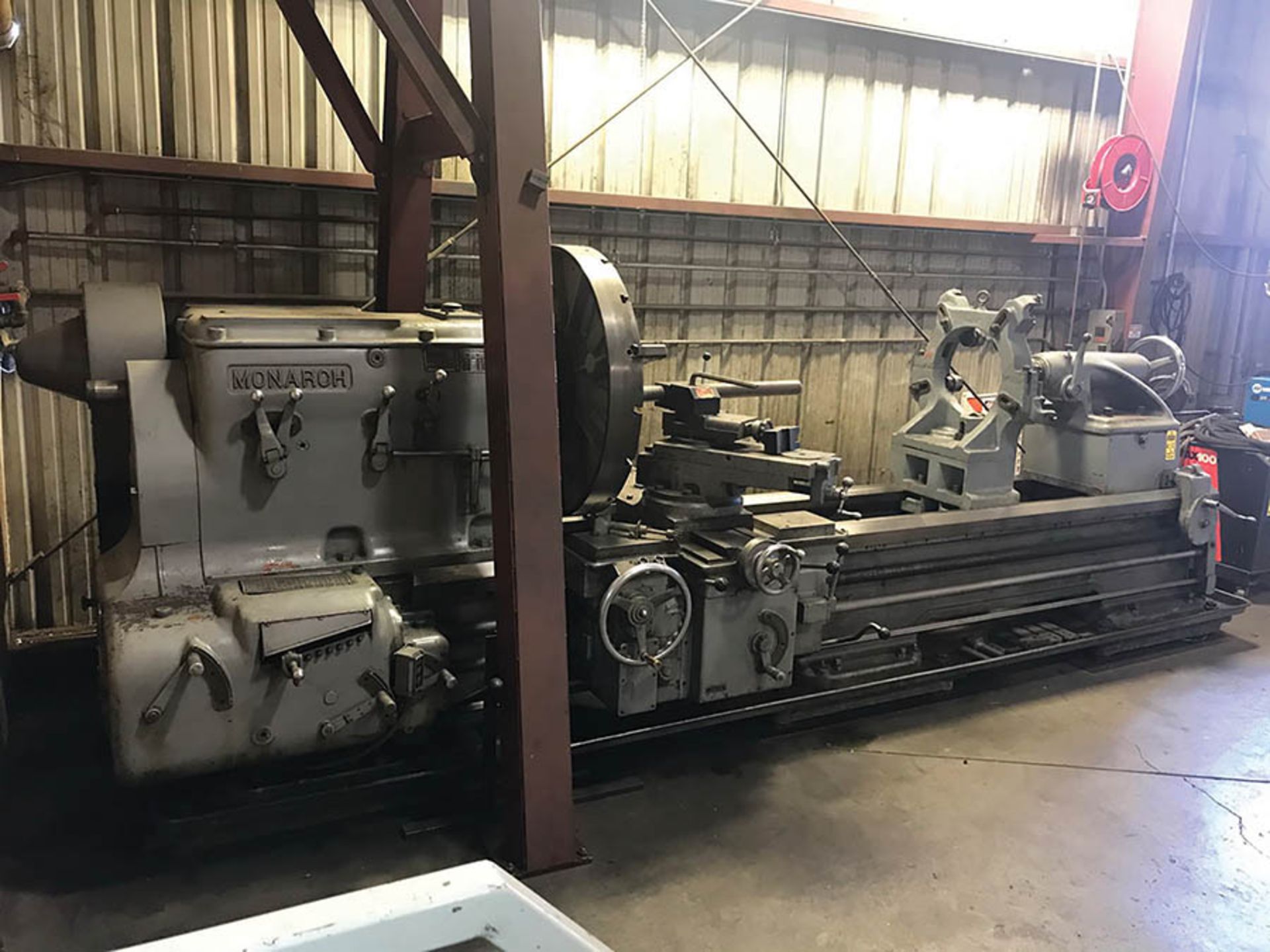 MONARCH ENGINE LATHE, MODEL 32''NN, S/N 40993, 48'' SWING, 108'' BETWEEN CENTERS, 12-606 SPINDLE - Image 3 of 10