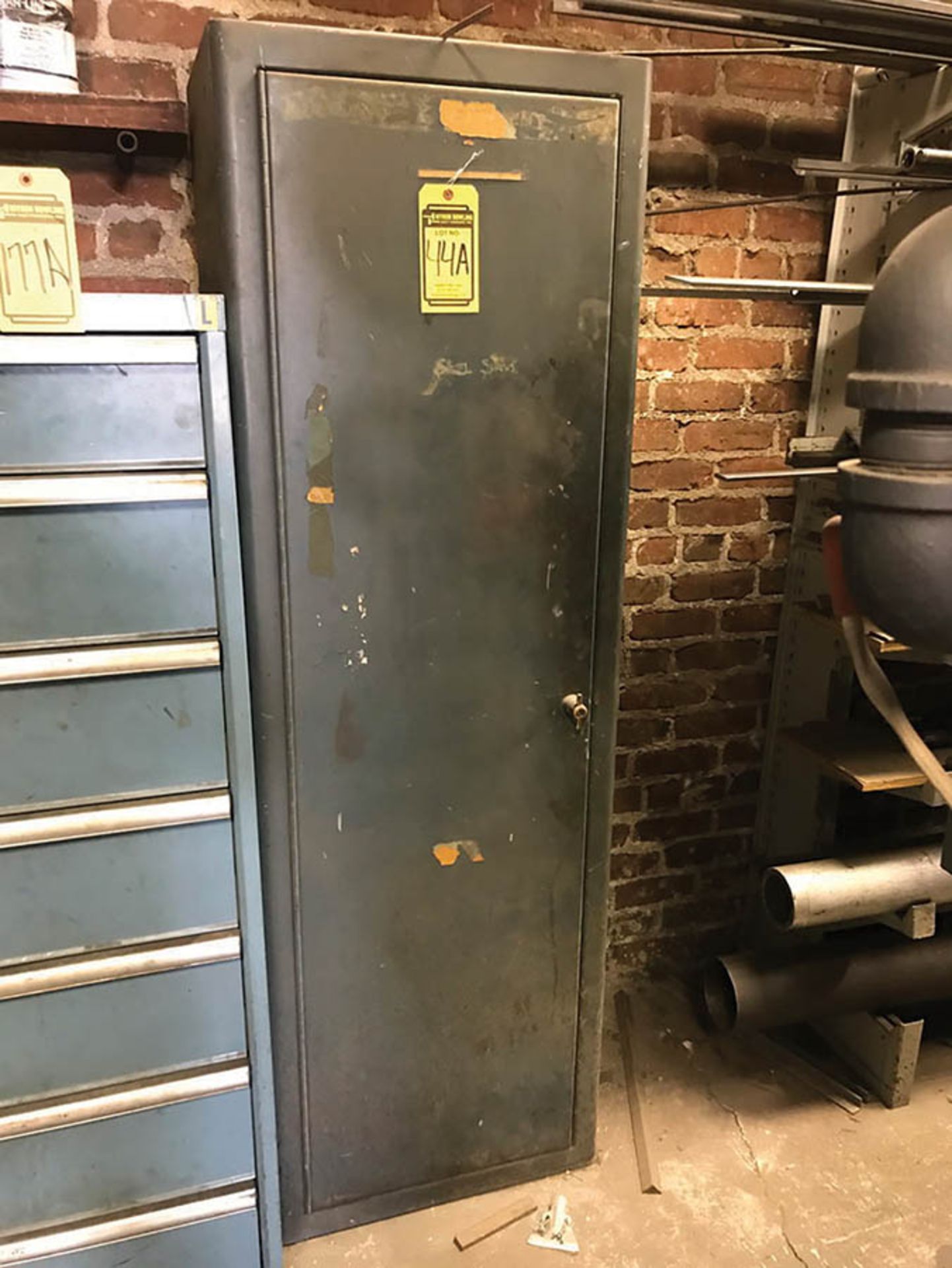 STEEL CABINET 23'' X 18'' X 72'' W/ CONTENTS OF ASSORTED WELDING ELECTRODES