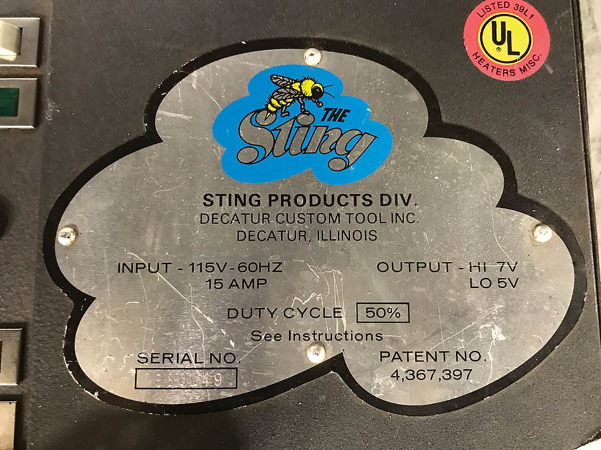 STING PRODUCTS PORTABLE SOLDERING SYSTEM, S/N 530149, 7/5V OUTPUT, 115V - Image 3 of 3