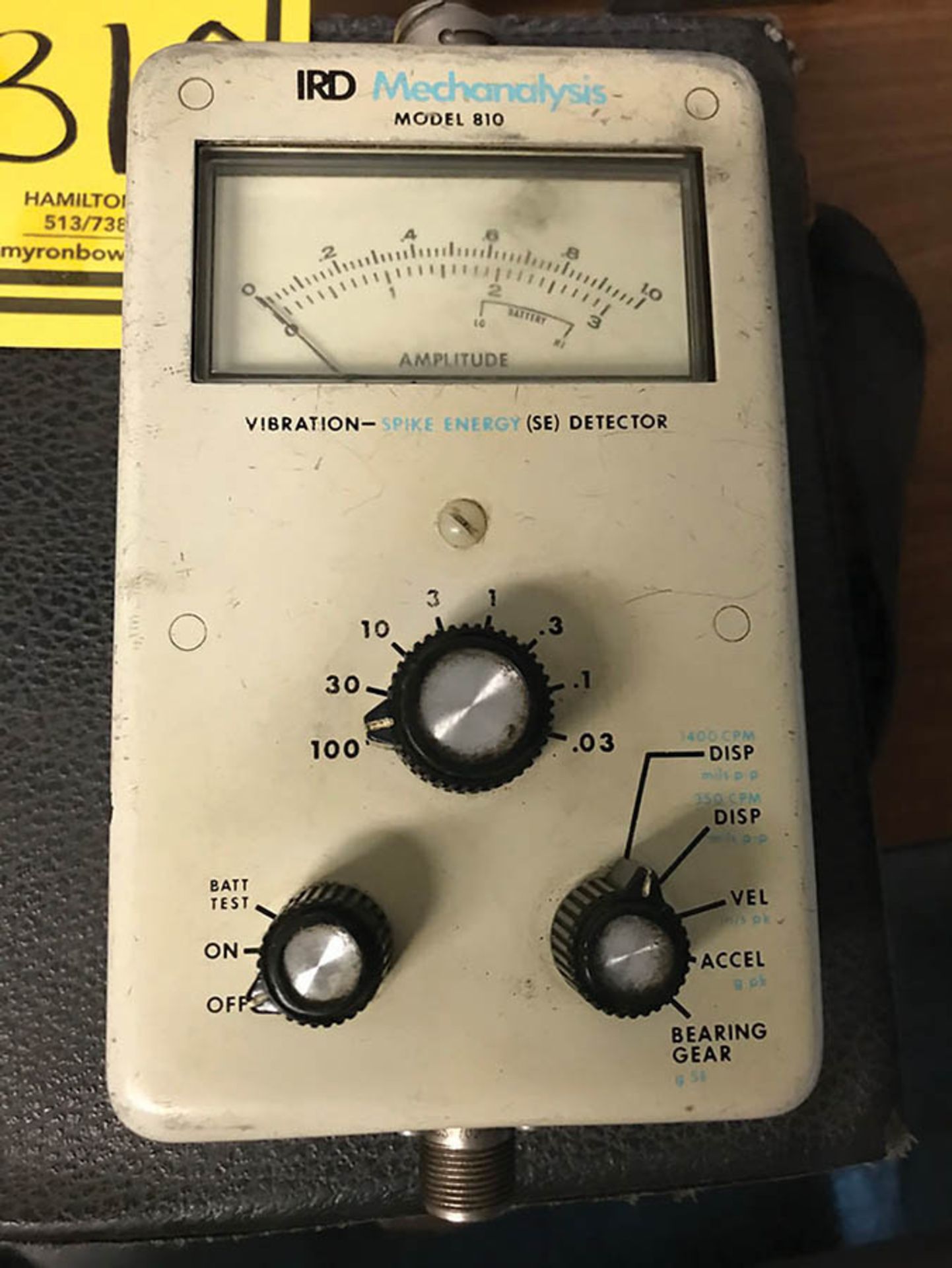 IRD MECHANALYSIS VIBRATION SPIKE ENERGY TESTER, MODEL 810 - Image 2 of 2