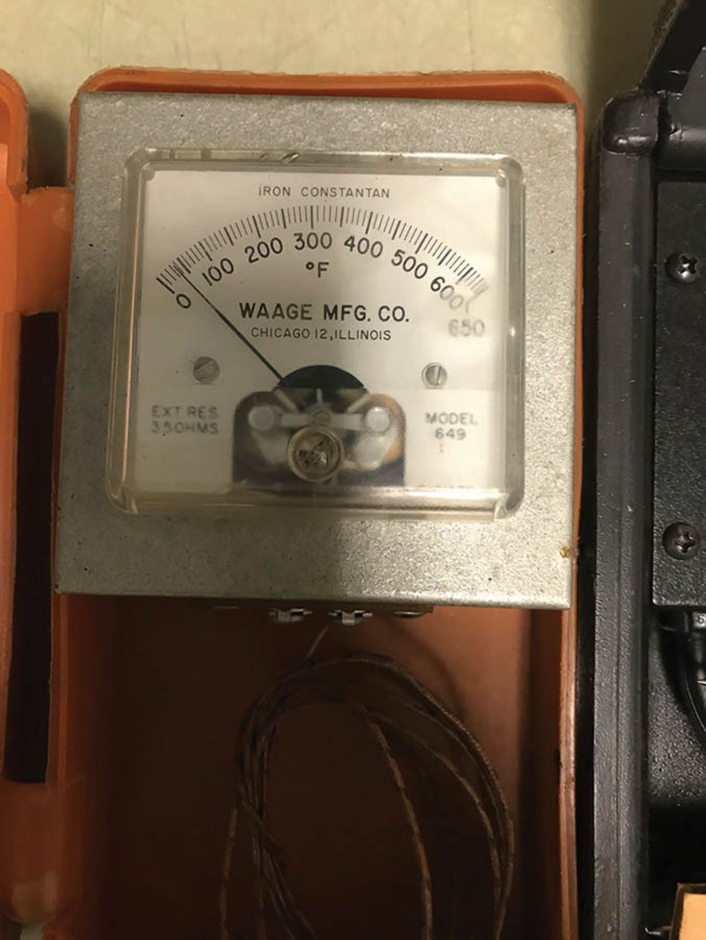 (X3) TEST UNITS, (1) SIMPSON MODEL 26C OHMMETER, (1) WAAGE MODEL 649 OHMMETER, & (1) TIF BATTERY - Image 4 of 4