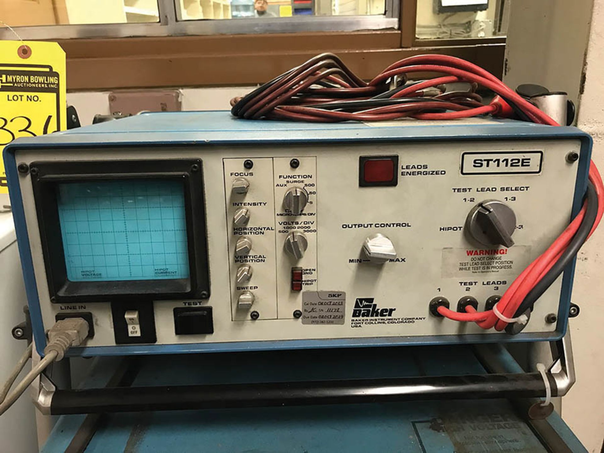 BAKER DC HIPOT & SURGE TESTER, MODEL ST112E/ST124PP, S/N ST112E/ST124PP, 24KV, 120V - Image 4 of 6