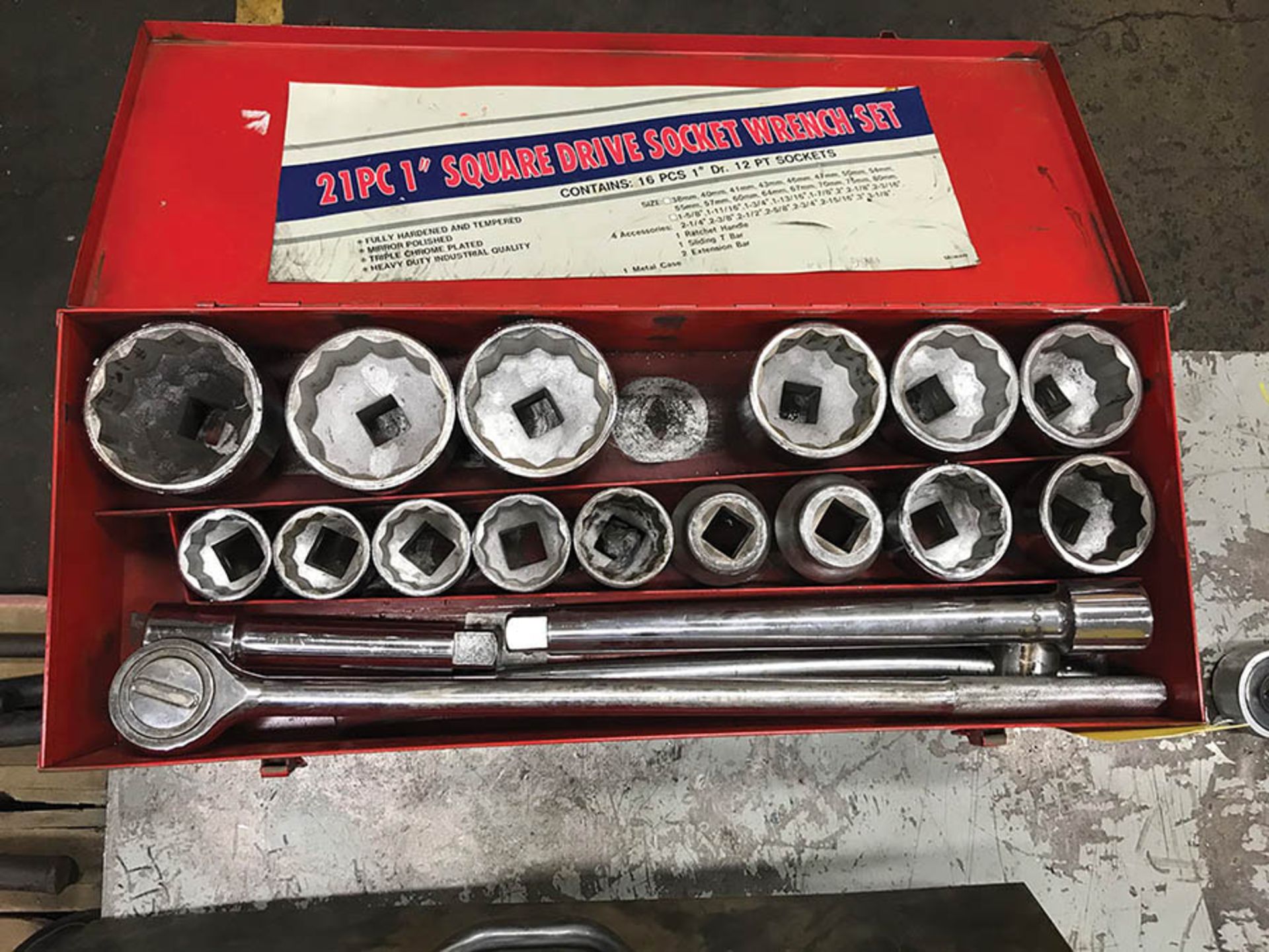 1'' DRIVE SOCKET SET, 1-5/8'' TO 3-1/8'' SIZE RANGES - Image 2 of 2