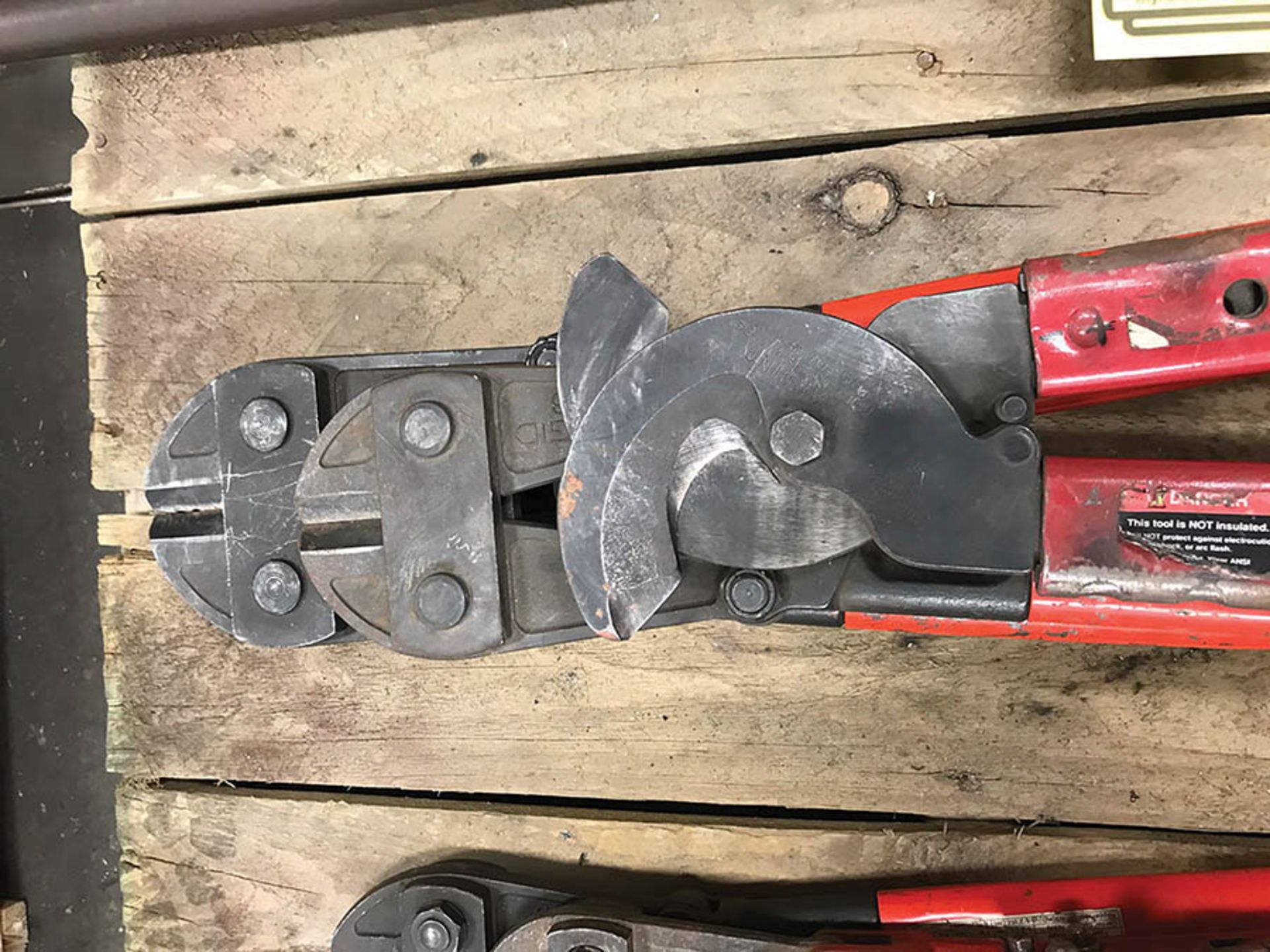 (X3) BOLT CUTTERS, (1) RIDGID SIZE 42, (1) RIDGID SIZE 38, & (1) H.K. PORTER - Image 2 of 2