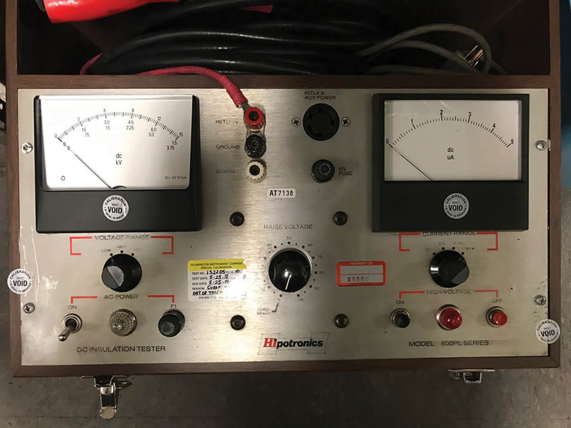 HIPOTRONICS DC INSULATION TESTER, MODEL 800PL - Image 2 of 2