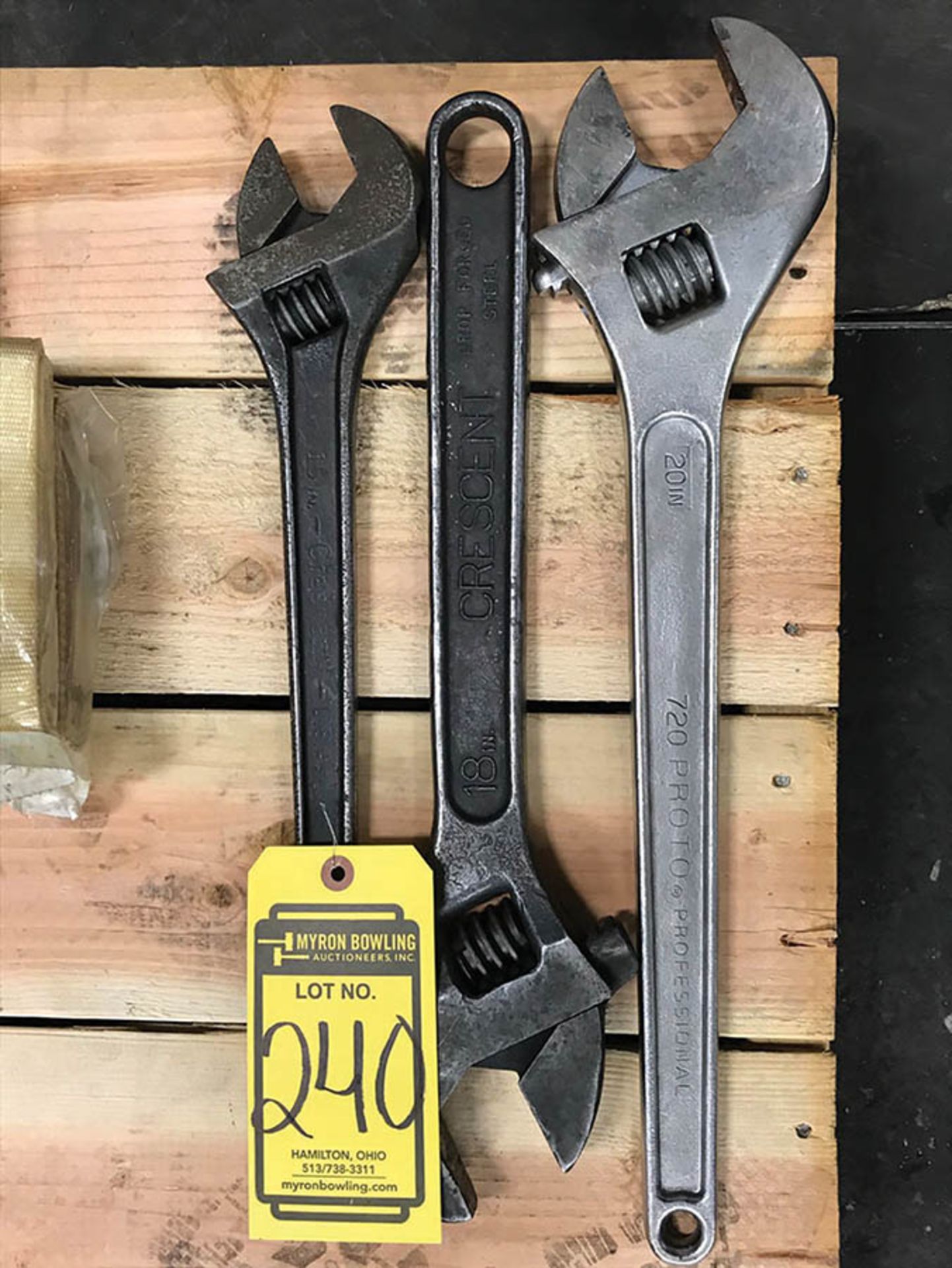 (X3) CRESCENT WRENCHES, (1) 20'', (1) 18'', & (1) 15''