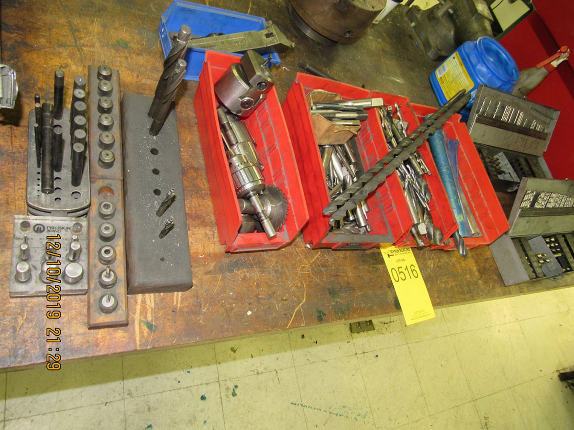 LOT OF CHUCKS, COLLETS, AND DRILL BITS