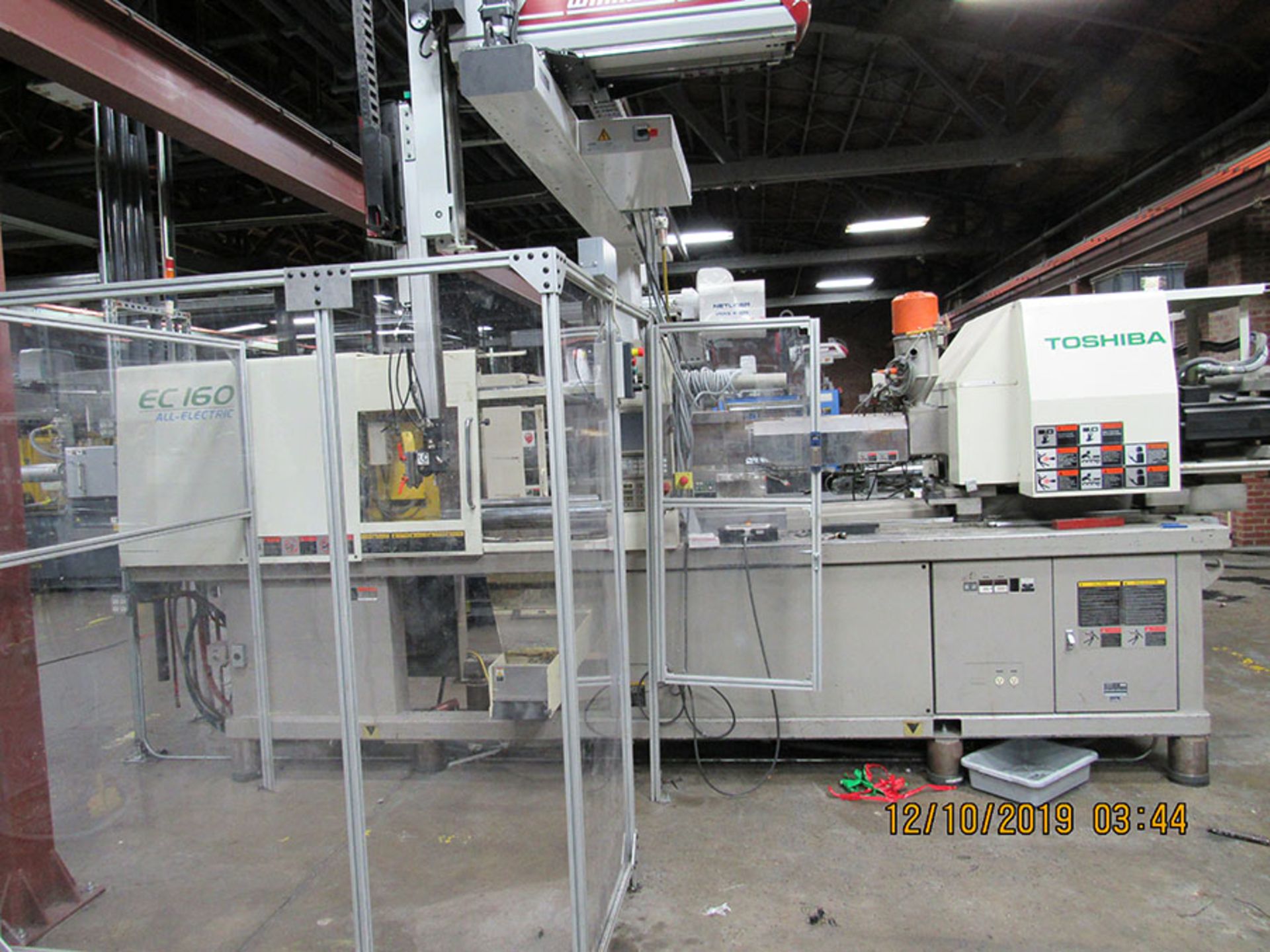TOSHIBA EC 180V21-6A PLASTIC INJECTION MOLDING MACHINE; NEW IN 2002, S/N 227610, ALL ELECTRIC, - Image 2 of 3