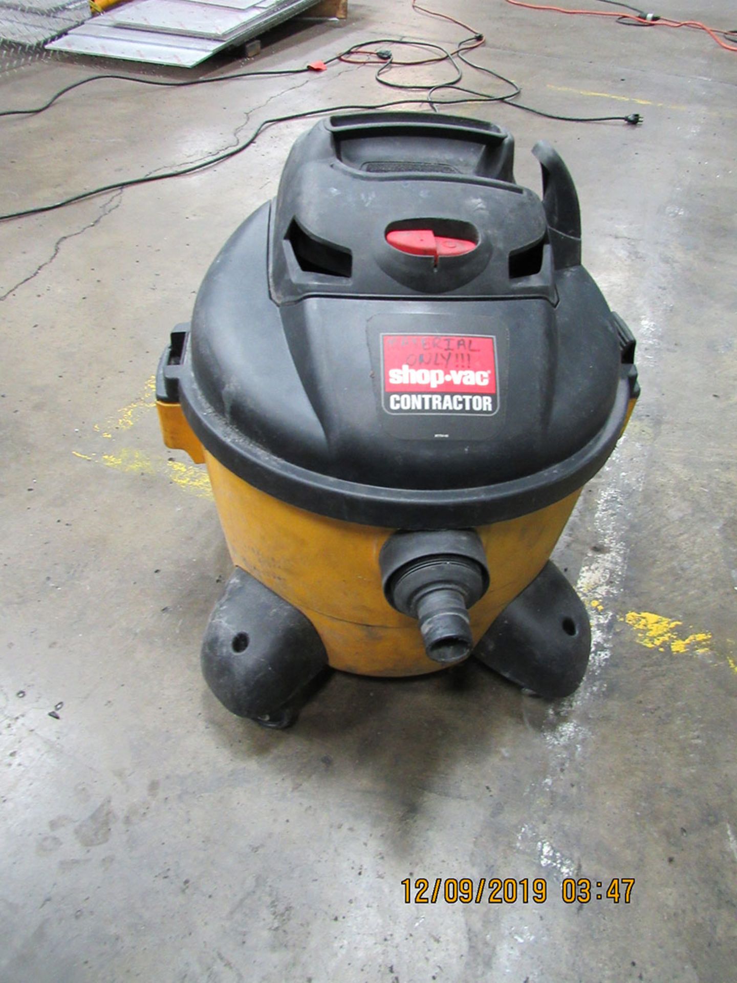 6-GALLON SHOP VAC CONTRACTOR; 3-HP