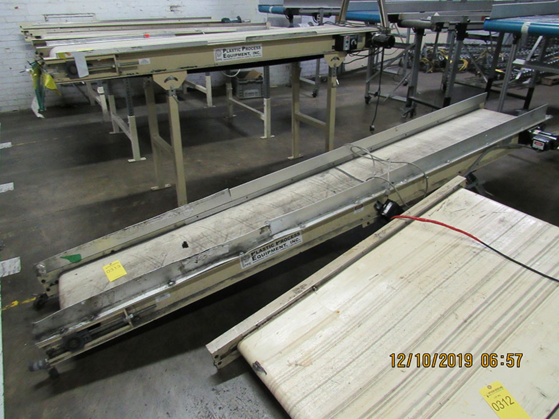 PPE SPEED CONTROLLED CONVEYOR; 10' X 18'', MODEL PCI-1810VS, S/N PCI1810VBV18471212, 120/60/1