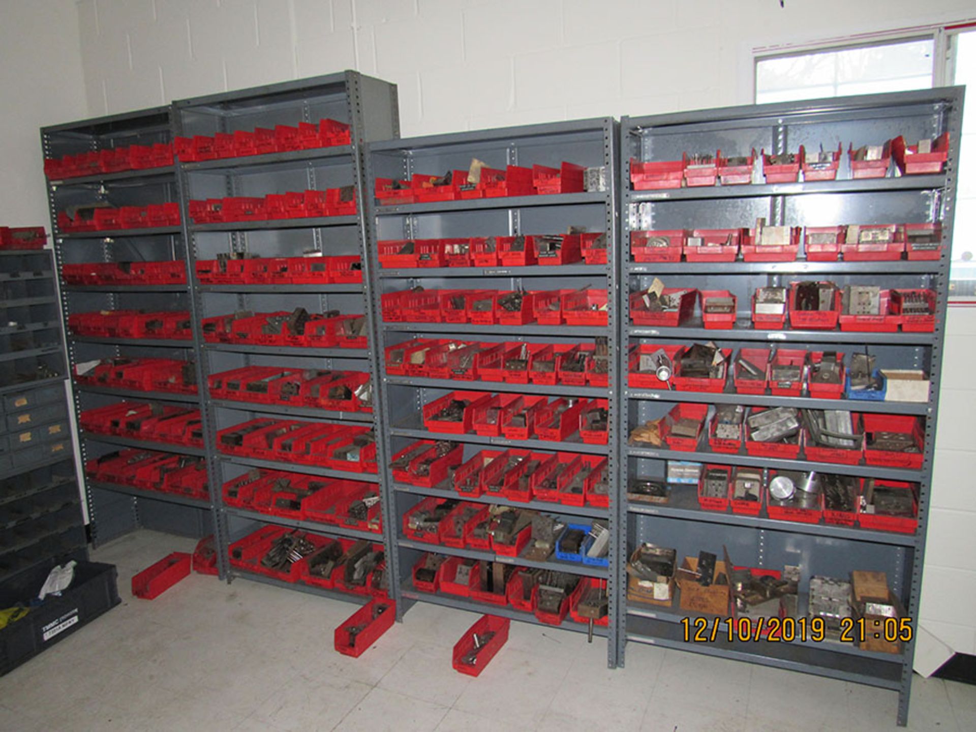 ALL CONTENTS OF MOLD ROOM; MOLDS, SHELVING, AND MAPLE TOP WORK BENCH - Image 3 of 4