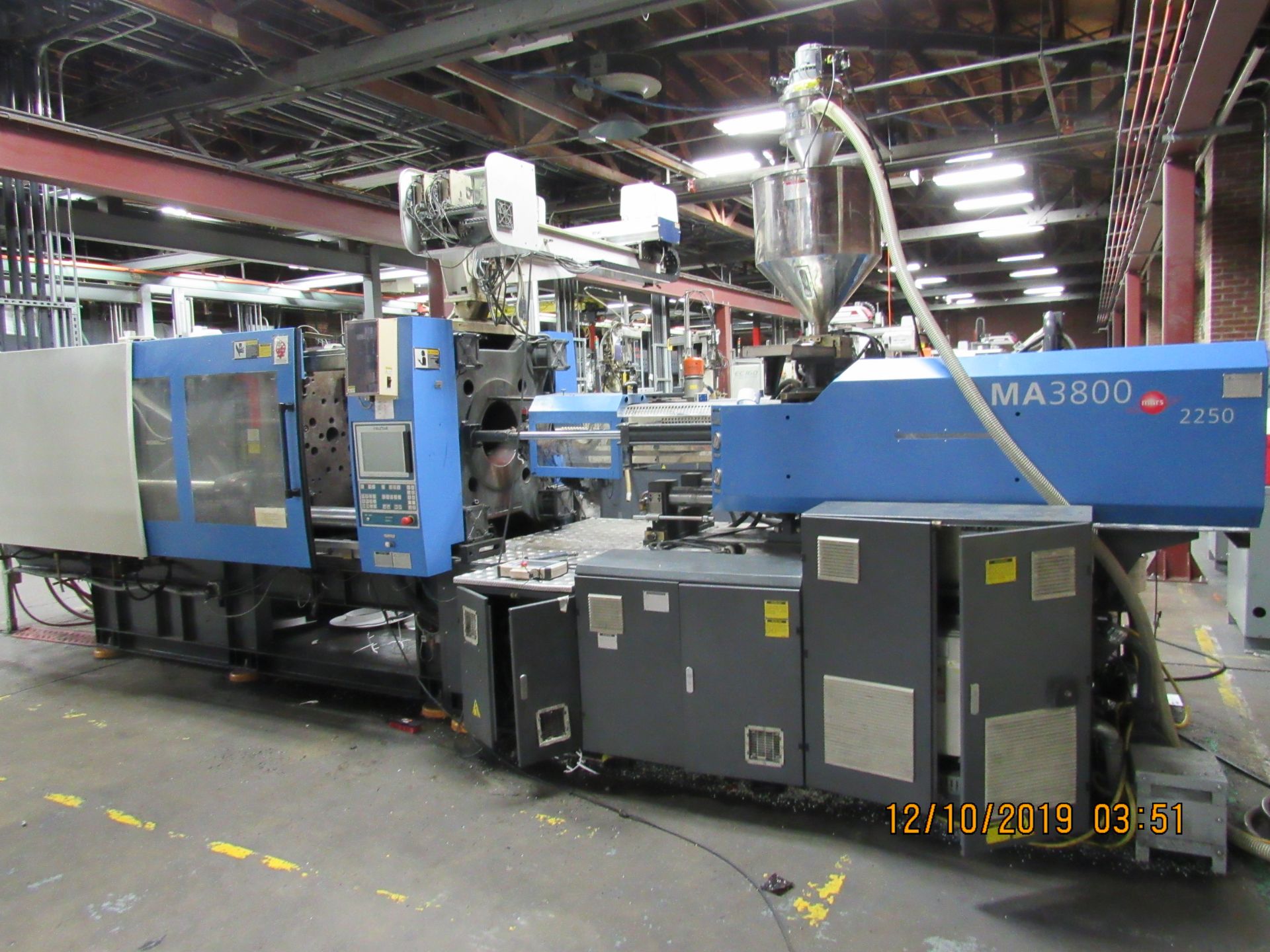 HAITIAN MA3800 MARS 2250 PLASTIC INJECTION MOLDING MACHINE; NEW IN 2010, S/N 201007038019070, - Image 3 of 5