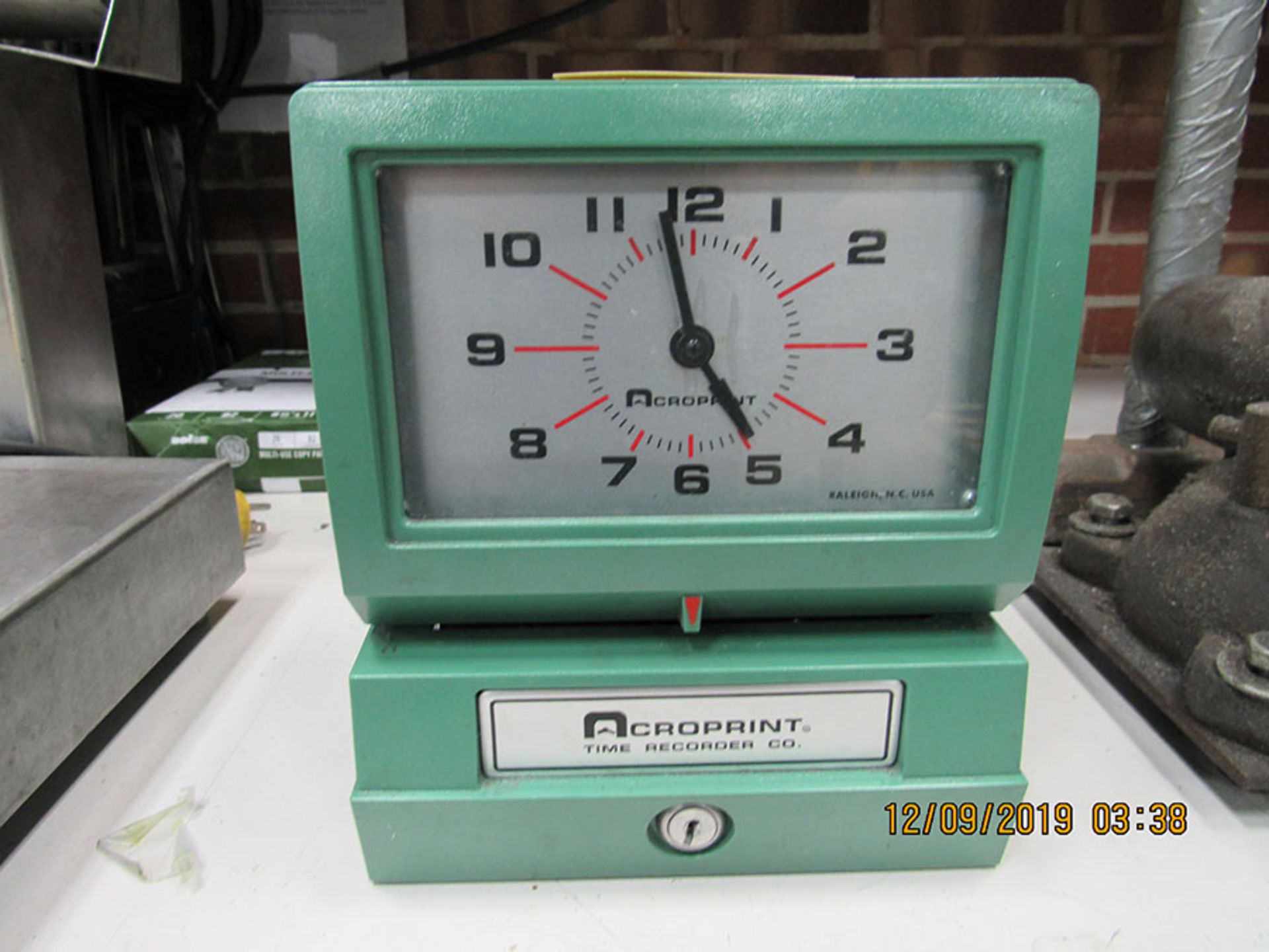 ACROPRINT TIME RECORDER; MODEL 150NR4, S/N 0283754HX