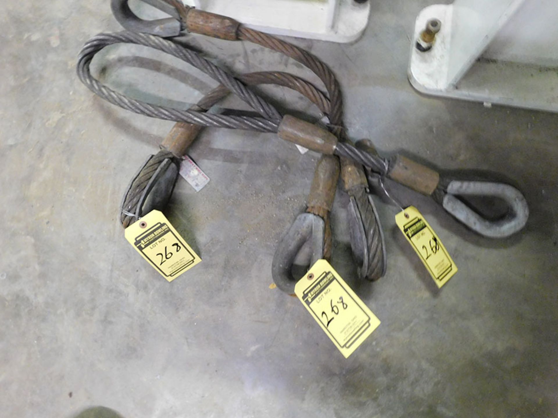 LOT OF (3) LIFTING CABLES