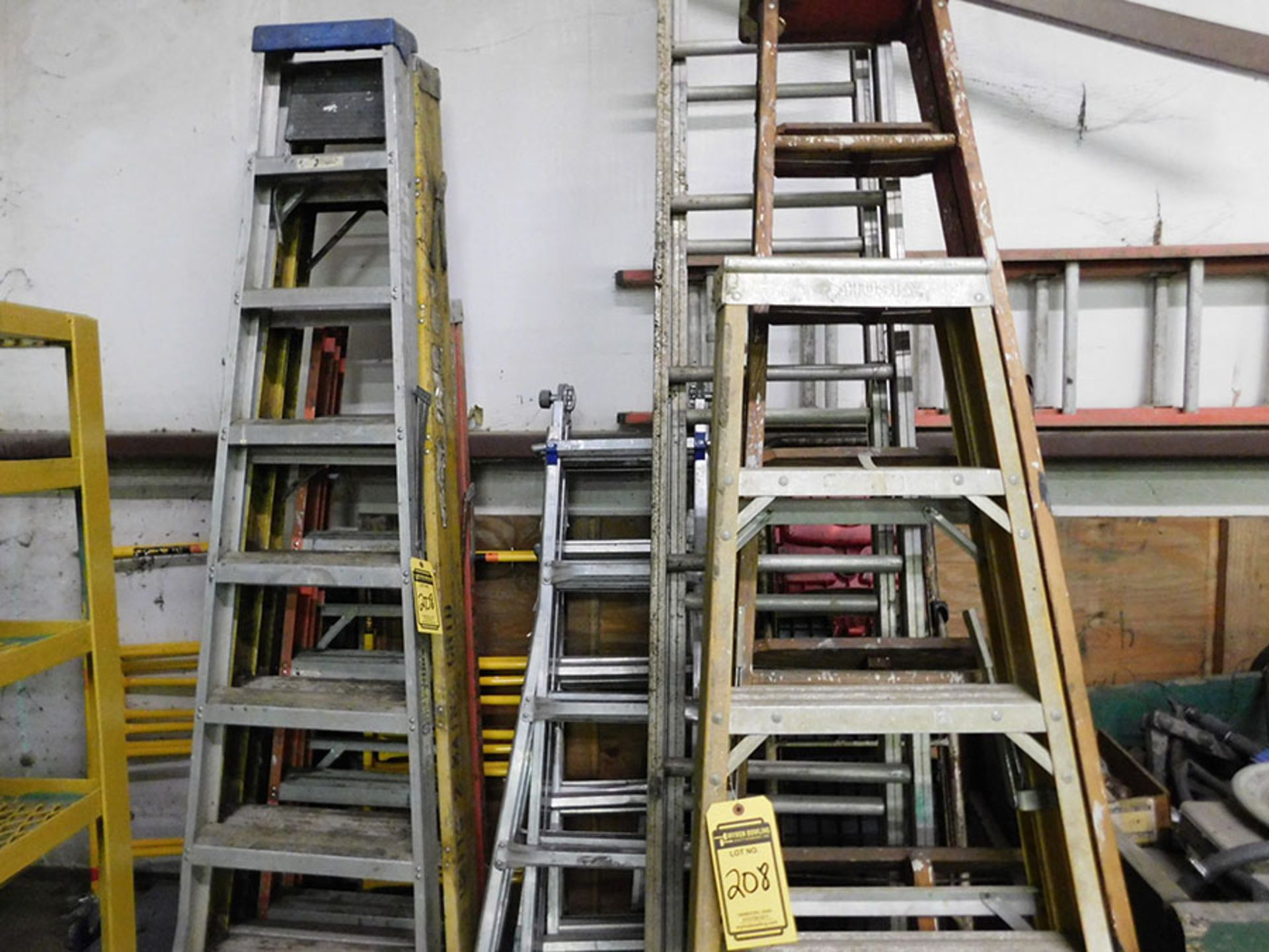 LOT OF ASSORTED LADDERS