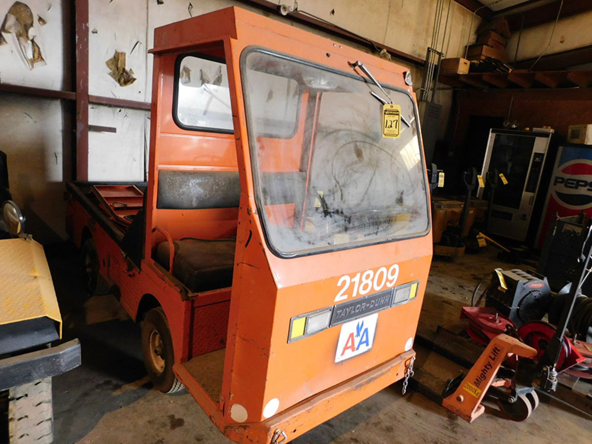 TAYLOR DUNN TRUCK; 36V, PNEUMATIC TIRES, MODEL 82-48, S/N 154254