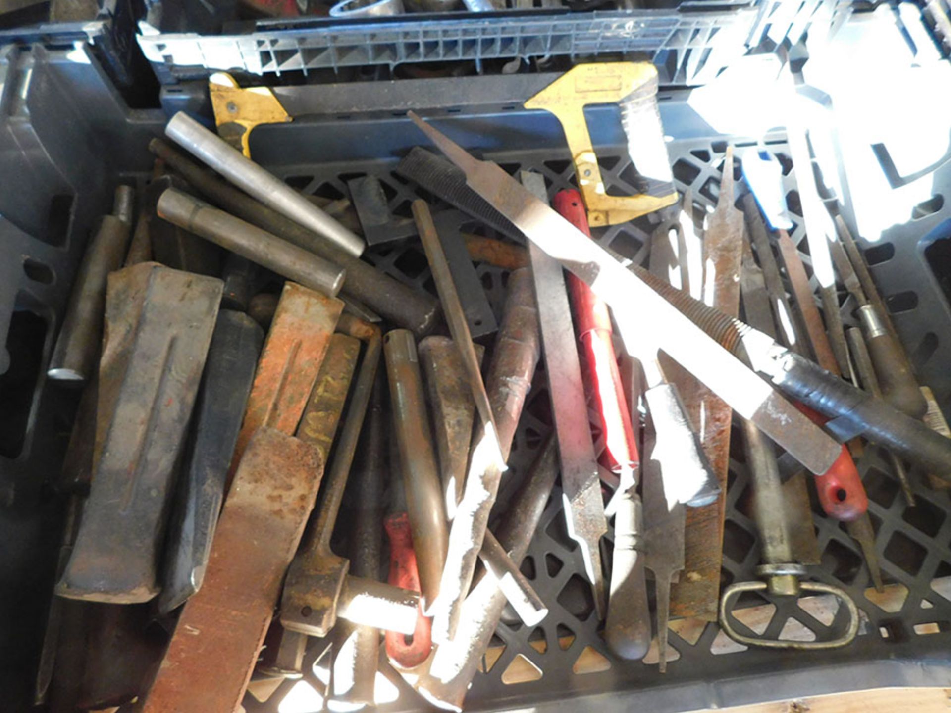 LOT OF STEEL BRUSHES, FILES, AND STEEL WEDGES - Image 2 of 3