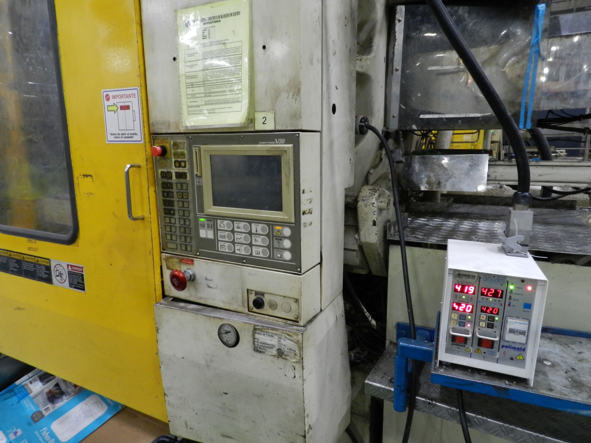 720 TON TOSHIBA ISGT720V10-59 SERIE 043004 FOR PLASTIC INJECTION, YEAR 2000. MAX PPSI 22300, CONAIR - Image 18 of 19