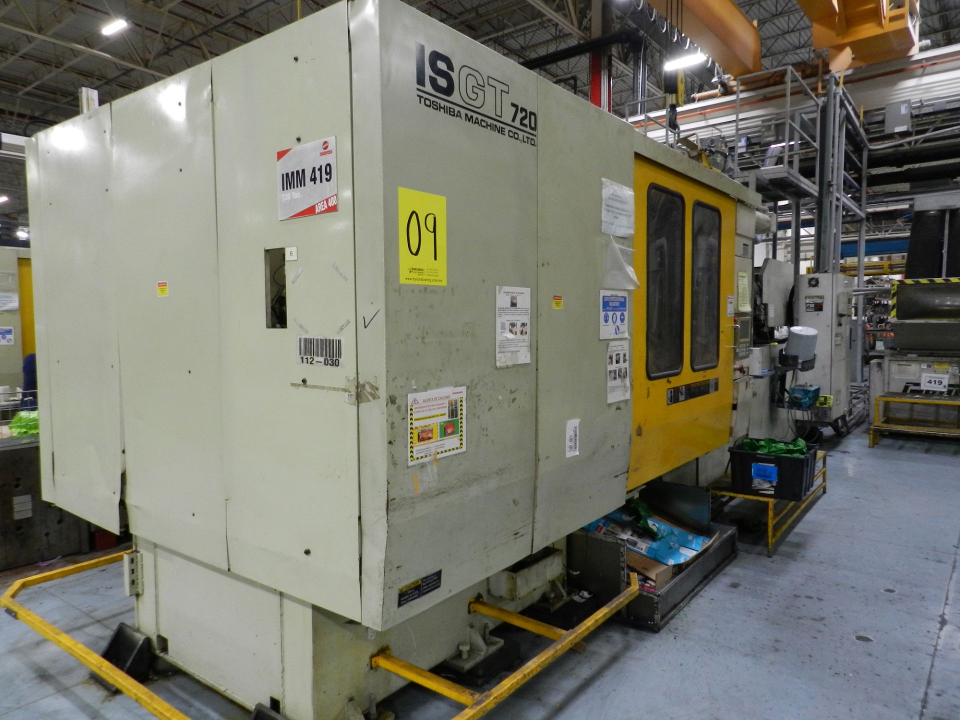 720 TON TOSHIBA ISGT720V10-59 SERIE 043004 FOR PLASTIC INJECTION, YEAR 2000. MAX PPSI 22300, CONAIR - Image 12 of 19