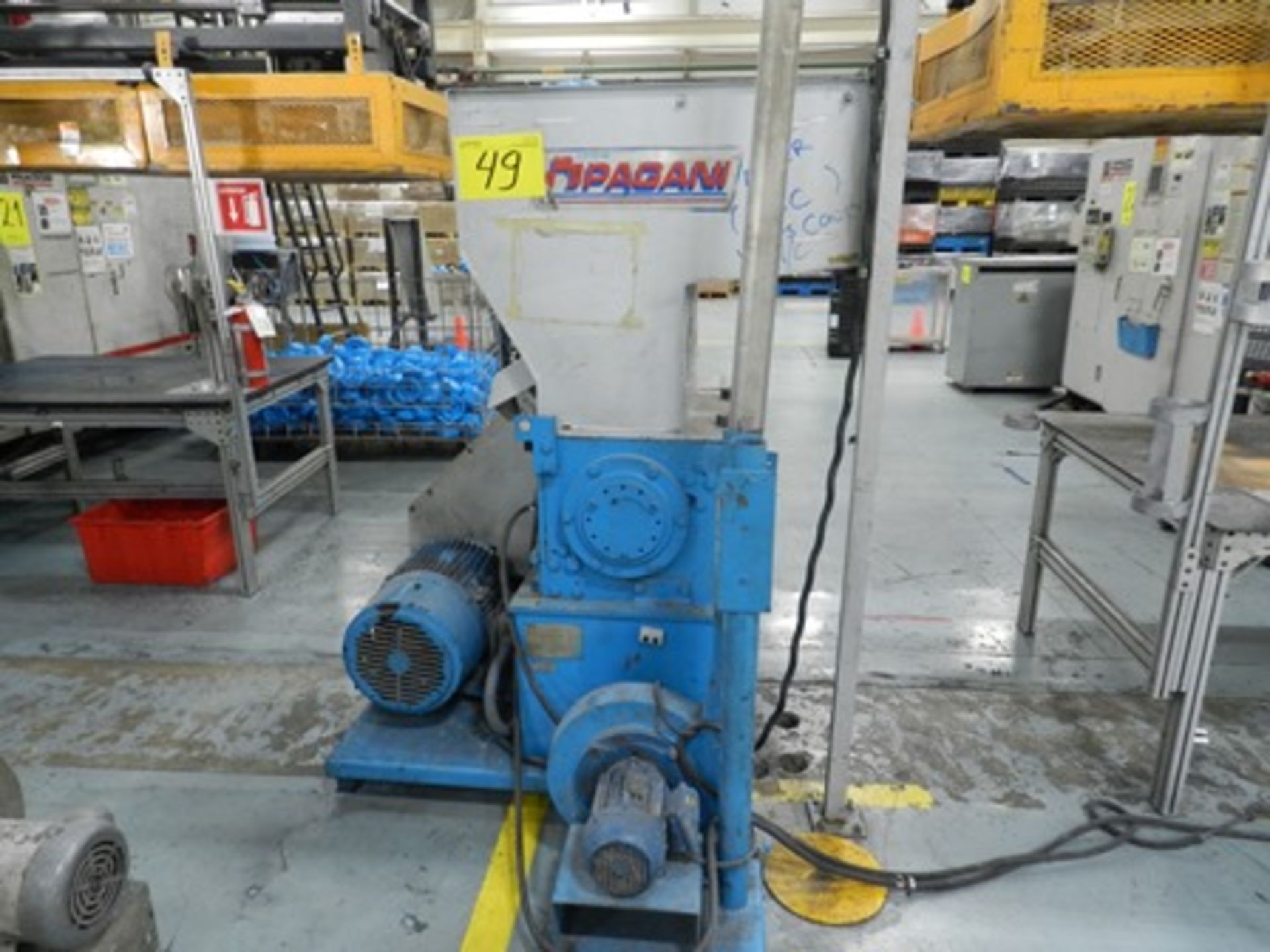 30 HORSEPOWER PAGANI DYCOMET GRANULATOR, MODEL 2550 SERIE 2550.01.2241, SIEMENS 440V. ENGINE