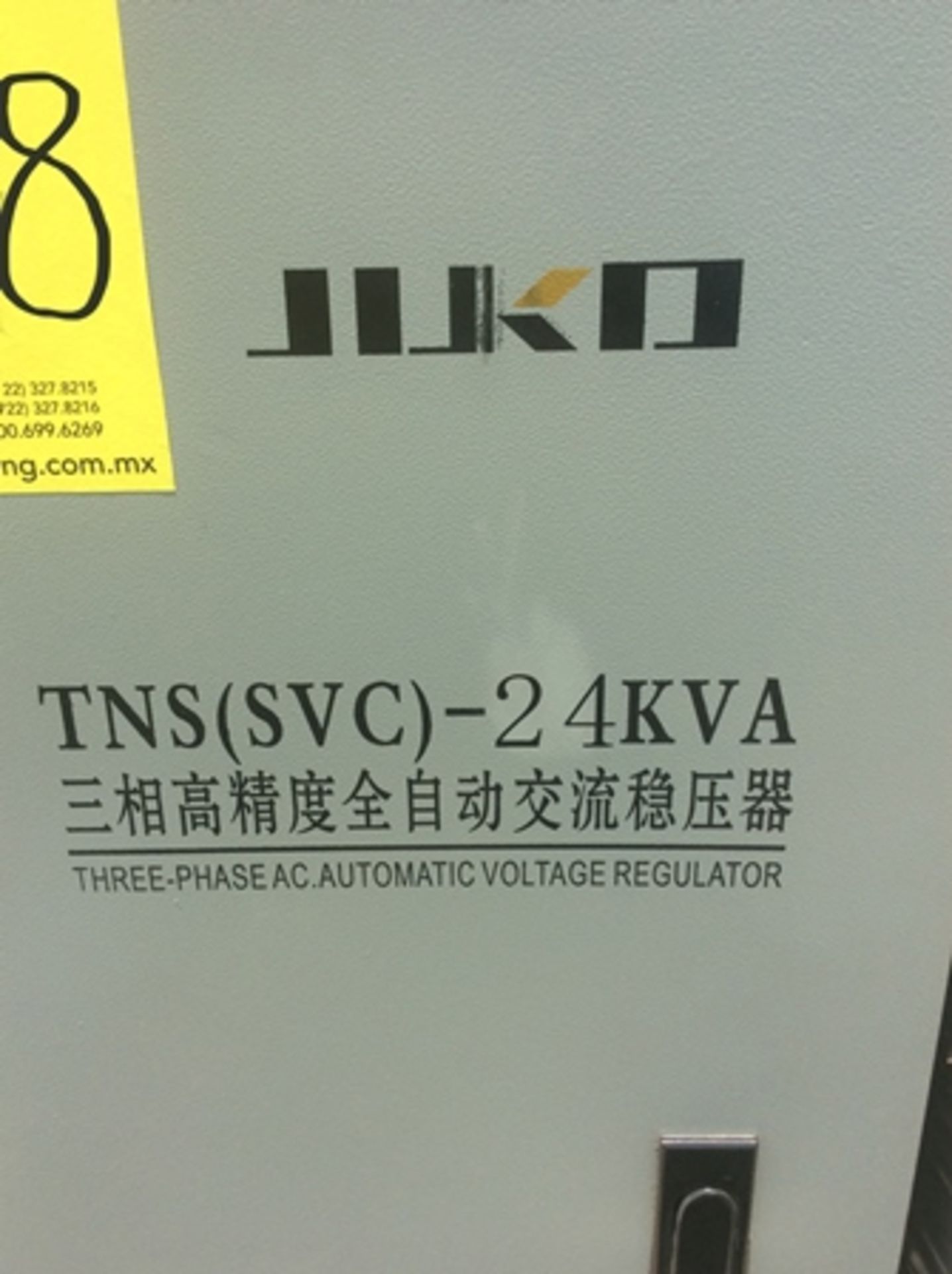 4 reguladores de voltaje marca: jijko modelo: tns(svc)-24kva capacidad: 24kva y colector de polvo s - Image 4 of 8