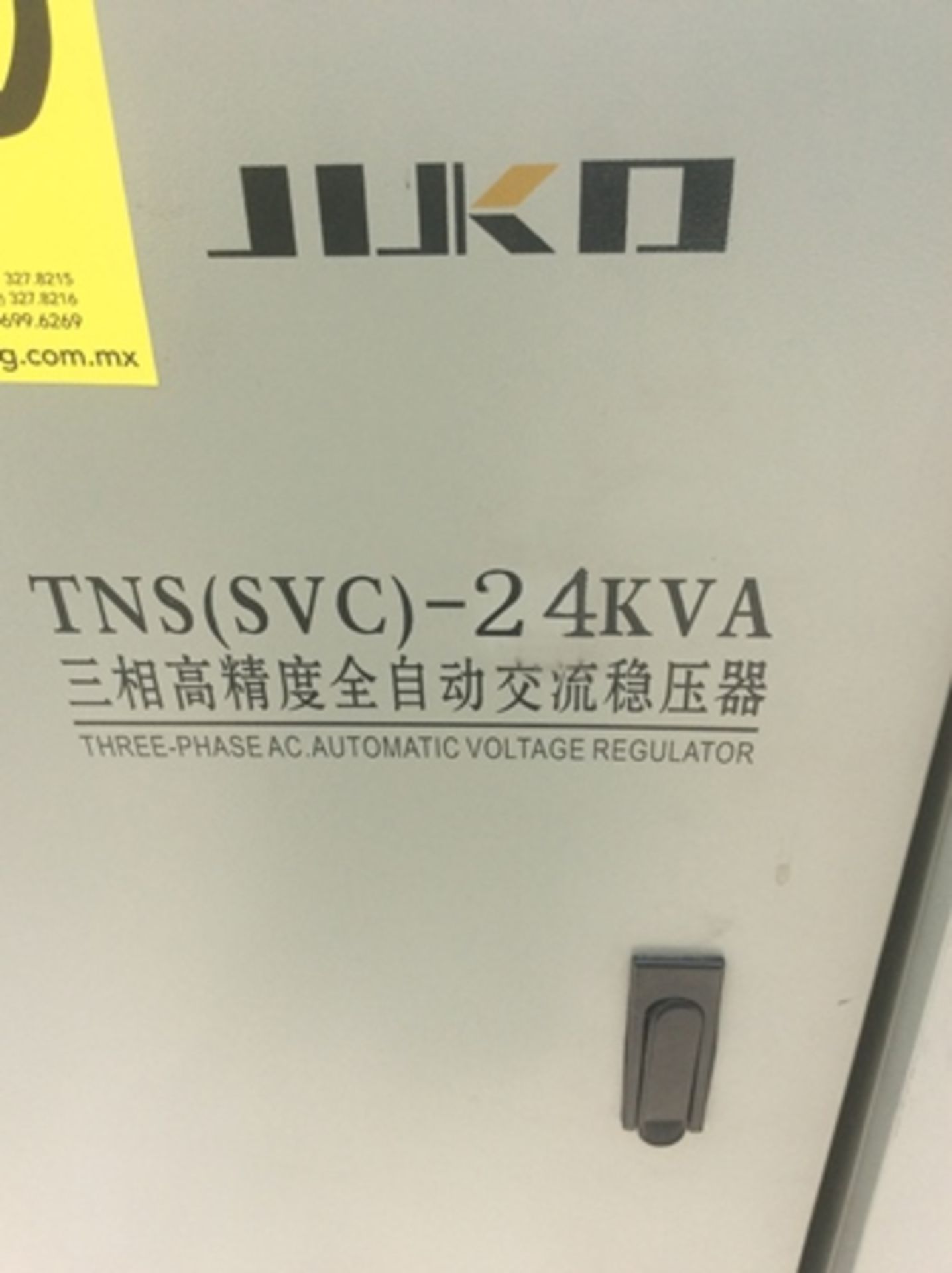 4 reguladores de voltaje marca: jijko modelo: tns(svc)-24kva capacidad: 24kva y colector de polvo s - Image 8 of 8
