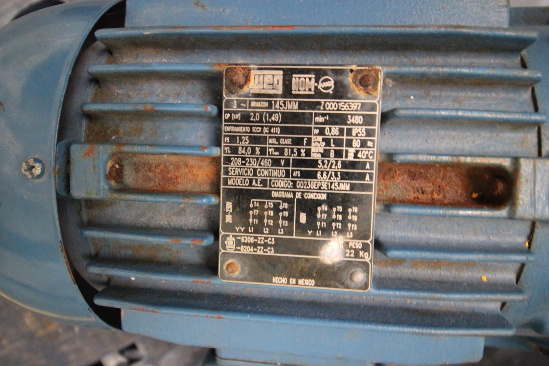 Una Bomba de Engranes de 2" de Succión, con motor de 2 hp, Mod. ZL11005-27, Serie Z2A - Image 5 of 11