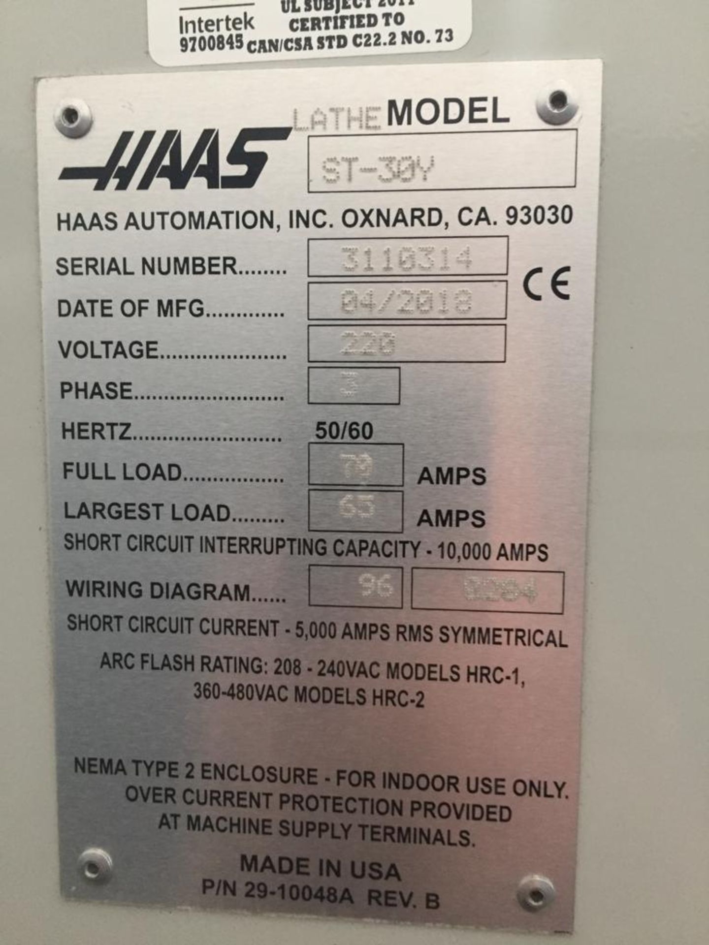 Haas ST-30Y high performance CNC Turning Center. Mfg. year 2018 - Image 15 of 23