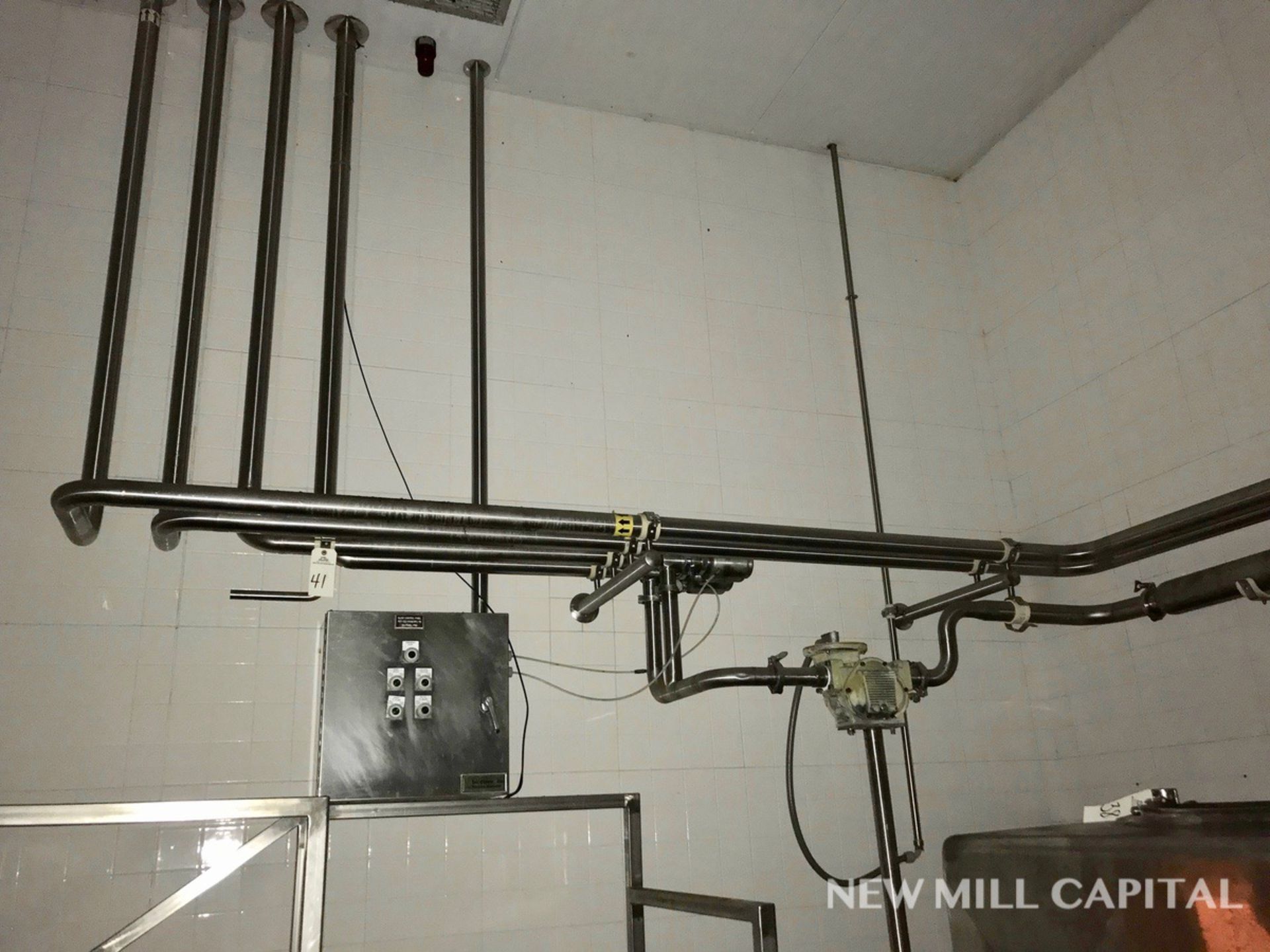 Stainless Steel Piping in Blender Room, Stainless Steel Filter only, (2) Tri-Cl | Rigging Fee: $175