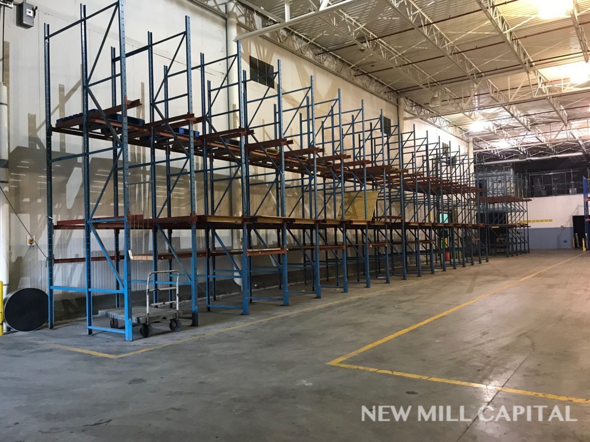 Pallet Racking, 2 Deep, 3 High, 16 Sections, 18ft Tall | Rigging Fee: $3200