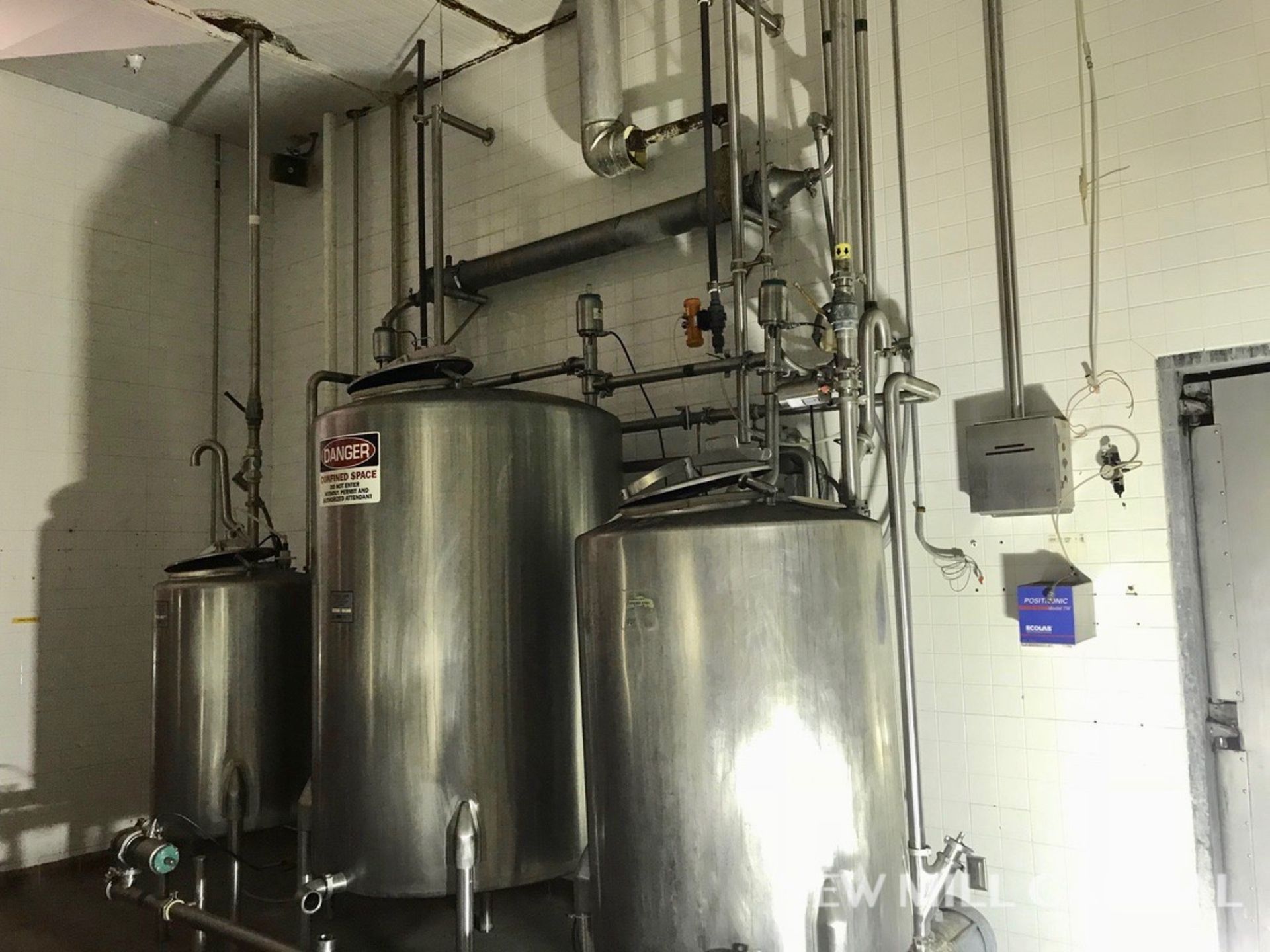 (3) Tank CIP System w/ (1) Stainless Steel Heat Exchangers, Shell & Tube, (6) T | Rigging Fee: $1800 - Image 2 of 2