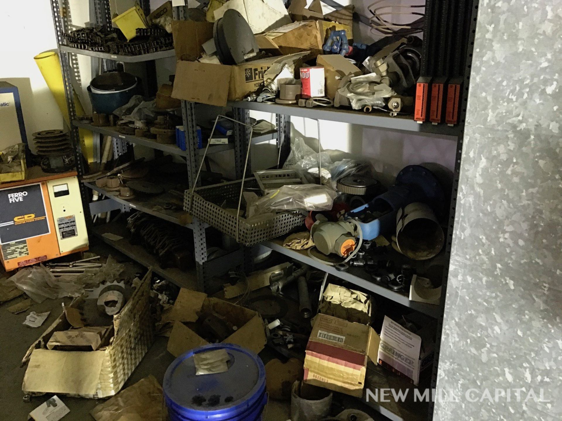 (2) Shelves - Sprockets, Chains, Ammonia Valves, etc | Rigging Fee: $300