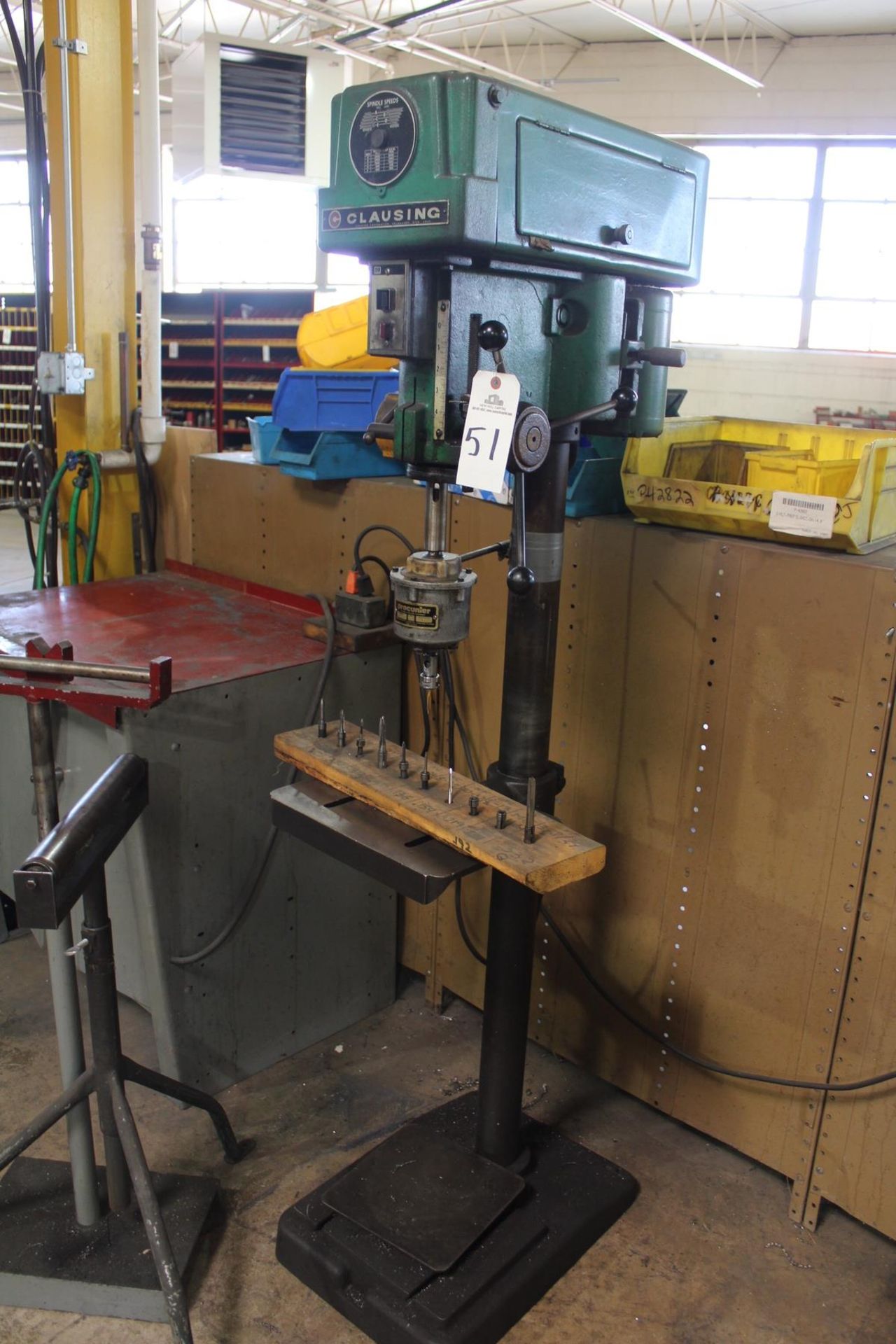 Clausing Drill Press, M# 1640, S/N 121707, w/Procunier Series 12002 Tapping Head | Rig Fee: $65