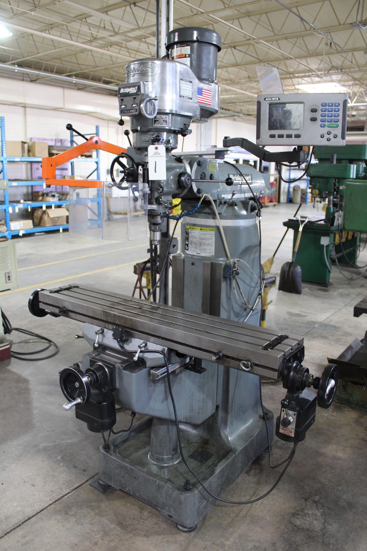 Bridgeport Vertical Milling Machine, S/N HDNG5319M, 2 HP Variable Speed, 2 Axis DR | Rig Fee: $220