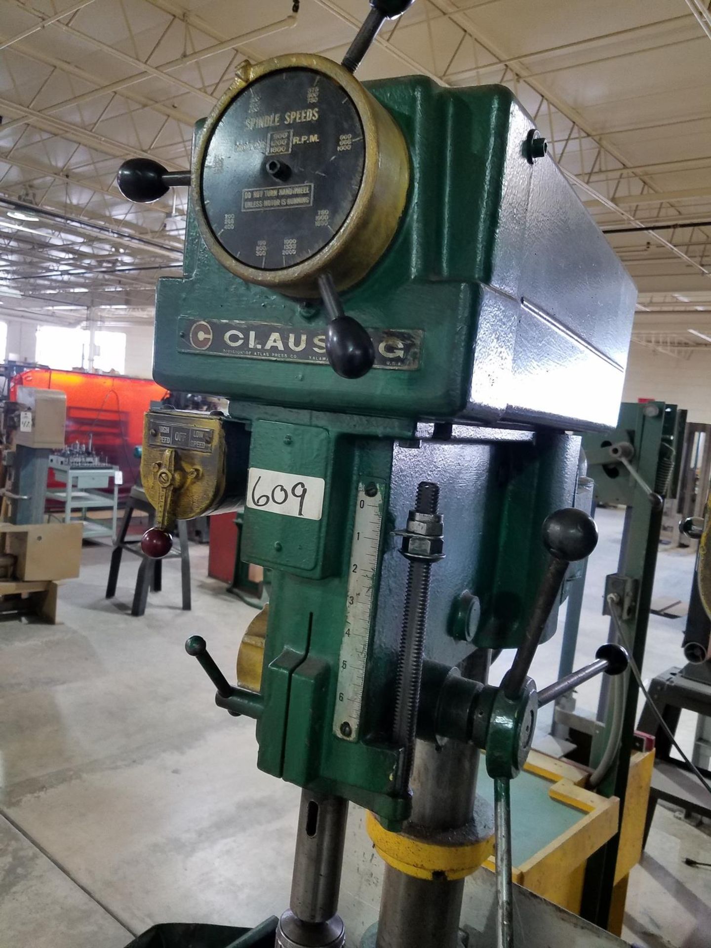 Clausing 20" 4 Spindle Gang Drill, 15" x 80" T-Slot Table, Variable Speed | Rig Fee: $300 - Image 6 of 6