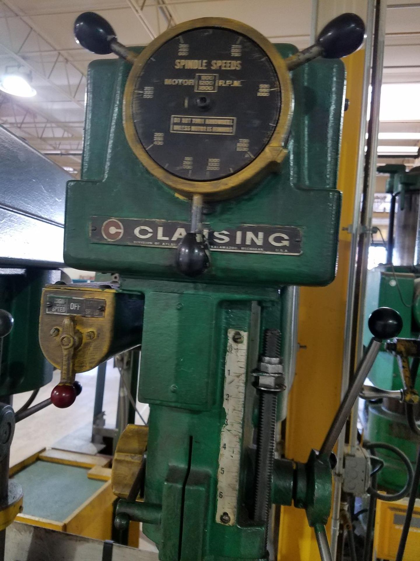 Clausing 20" 4 Spindle Gang Drill, 15" x 80" T-Slot Table, Variable Speed | Rig Fee: $300 - Image 5 of 6