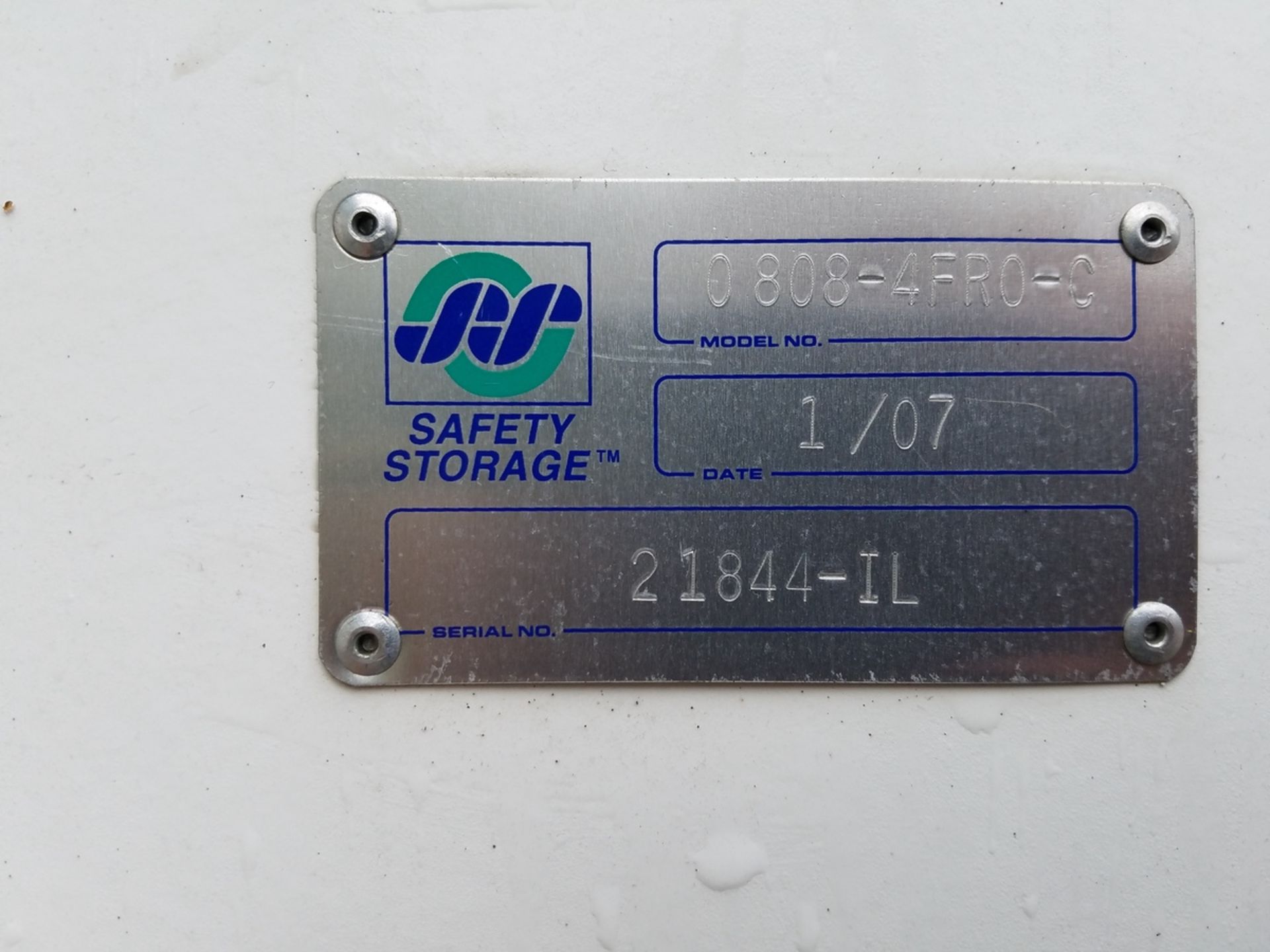 Safety Storage Container, M# 0808-4FR0-C, S/N 21844-IL | Rig Fee: $400 - Image 2 of 2