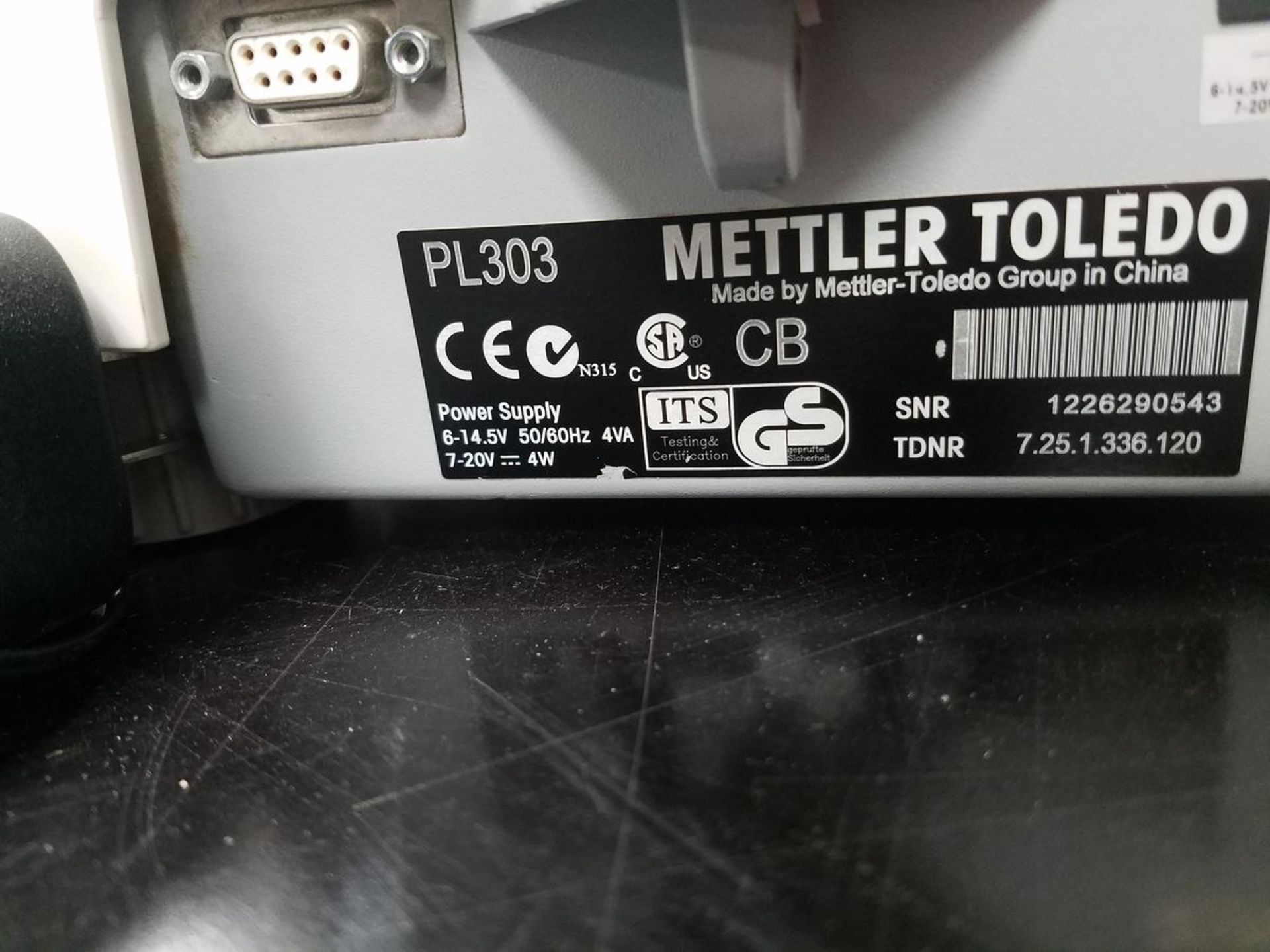 Mettler Toledo Balance Scale, M# PL303, S/N 1226290543 | Rig Fee: $30 or HC - Image 3 of 3