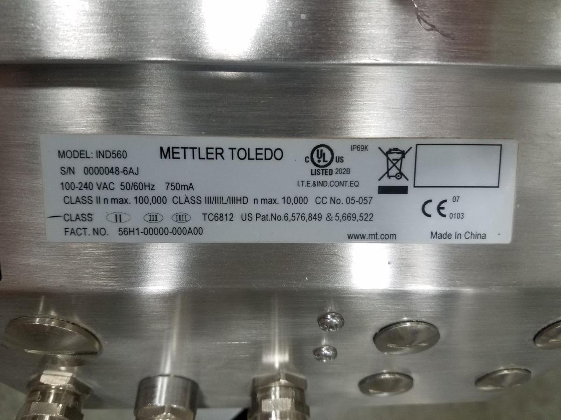 Mettler Toledo Portable Floor Scale, M# IND560, S/N 0000048-6AJ | Rig Fee: $75 - Image 3 of 3