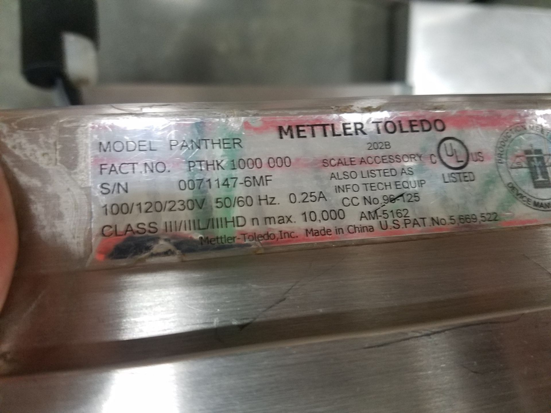 Mettler Toledo Portable Scale, M# Panther, S/N 0071147-6MF | Rig Fee: $40 - Image 3 of 3