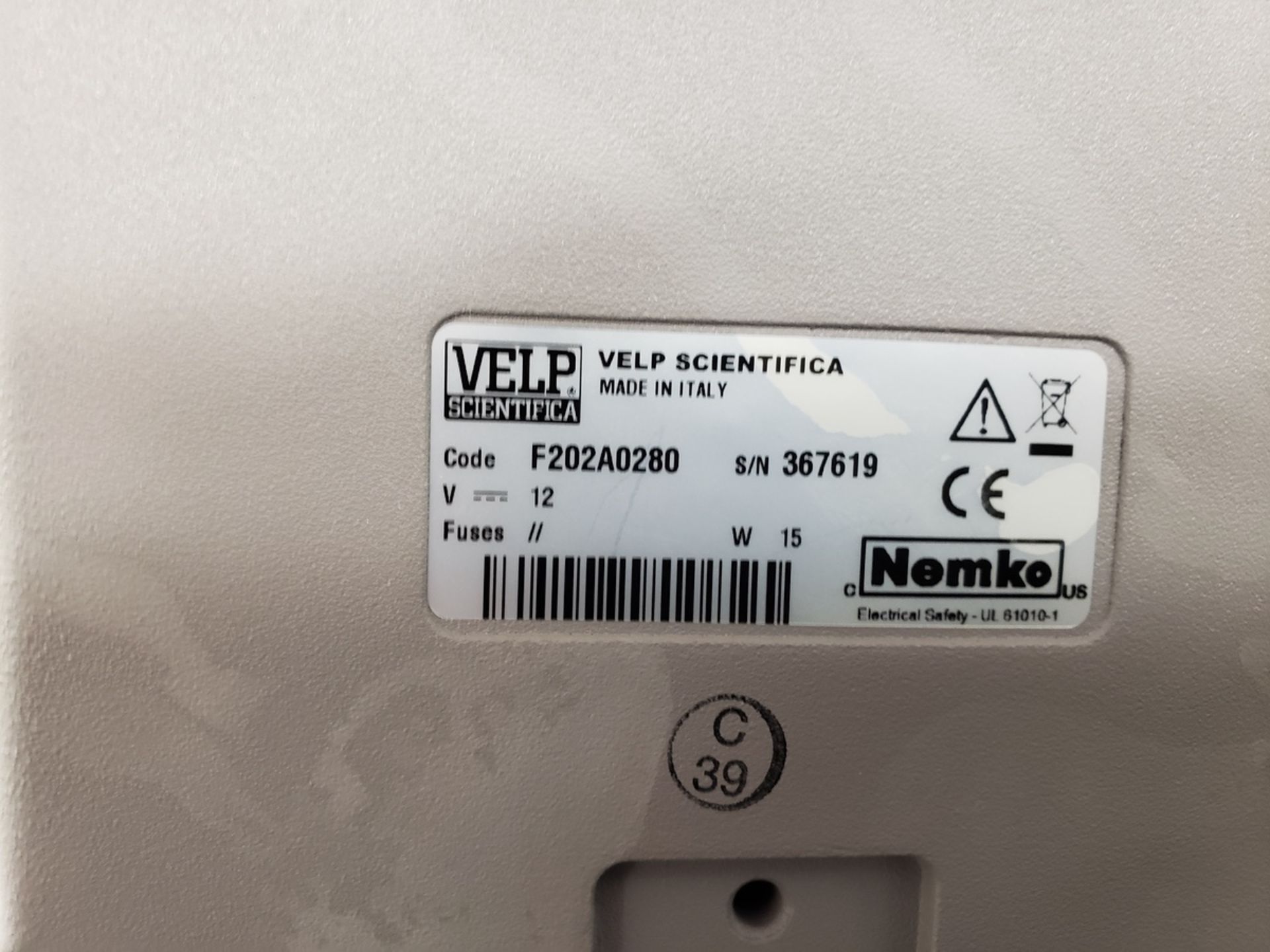 Velp Scientifica, Advanced IR Vortex Mixer, M# ZX4, S/N 367619 | Rig Fee: $30 or HC - Image 3 of 3