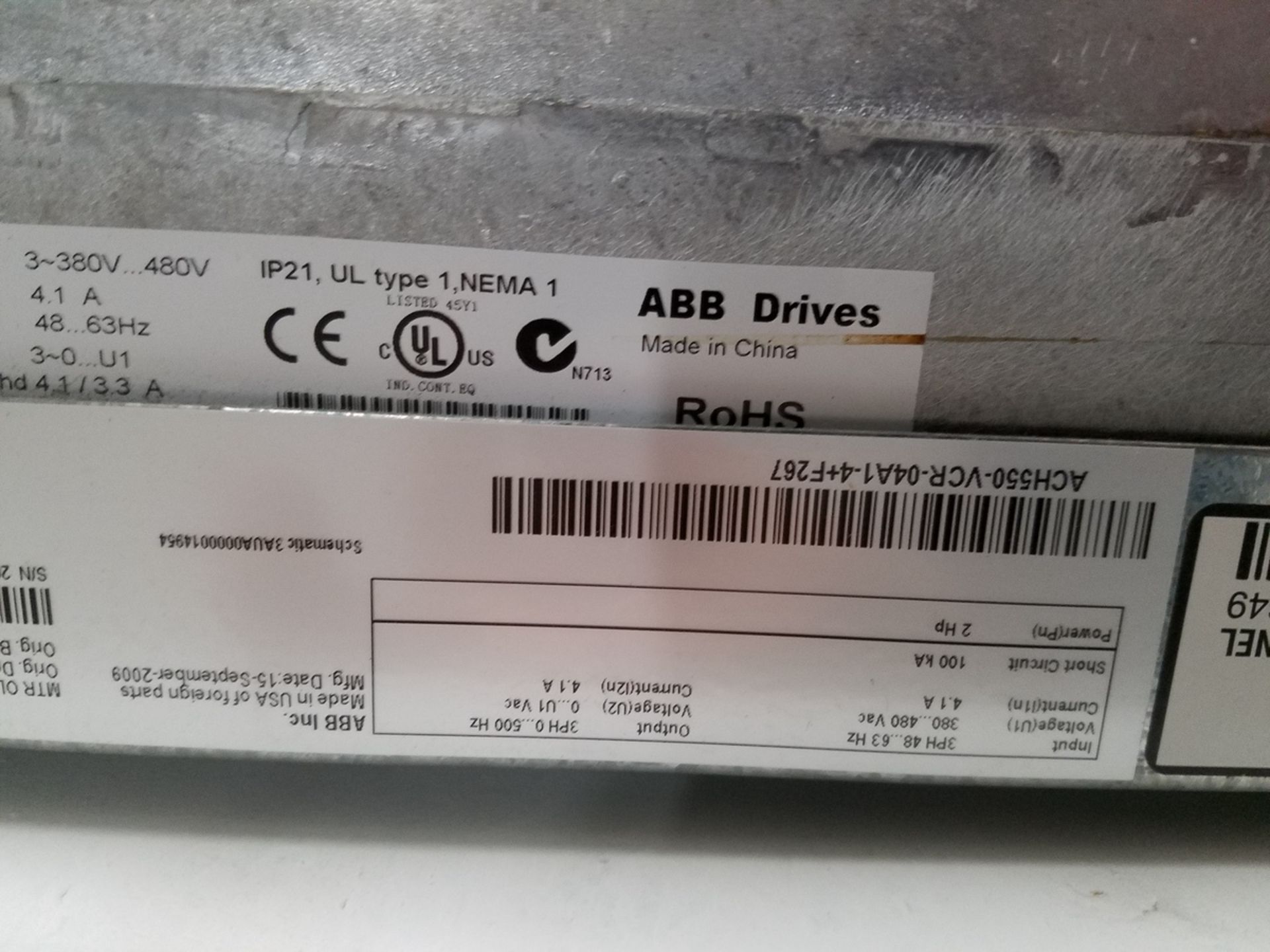 ABB HVAC Variable Frequency Drive | Rig Fee: $30 - Image 2 of 2